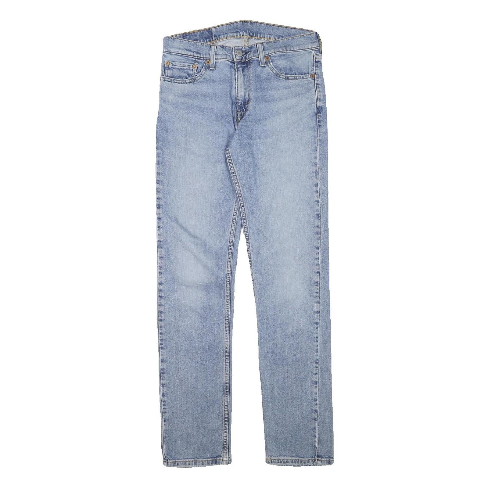 LEVI'S 511 Mens Slim Blue Denim Light Wash W29 L32 Slim Fit Zip Jeans Refurbished - N/A refurbished available on Cerqular