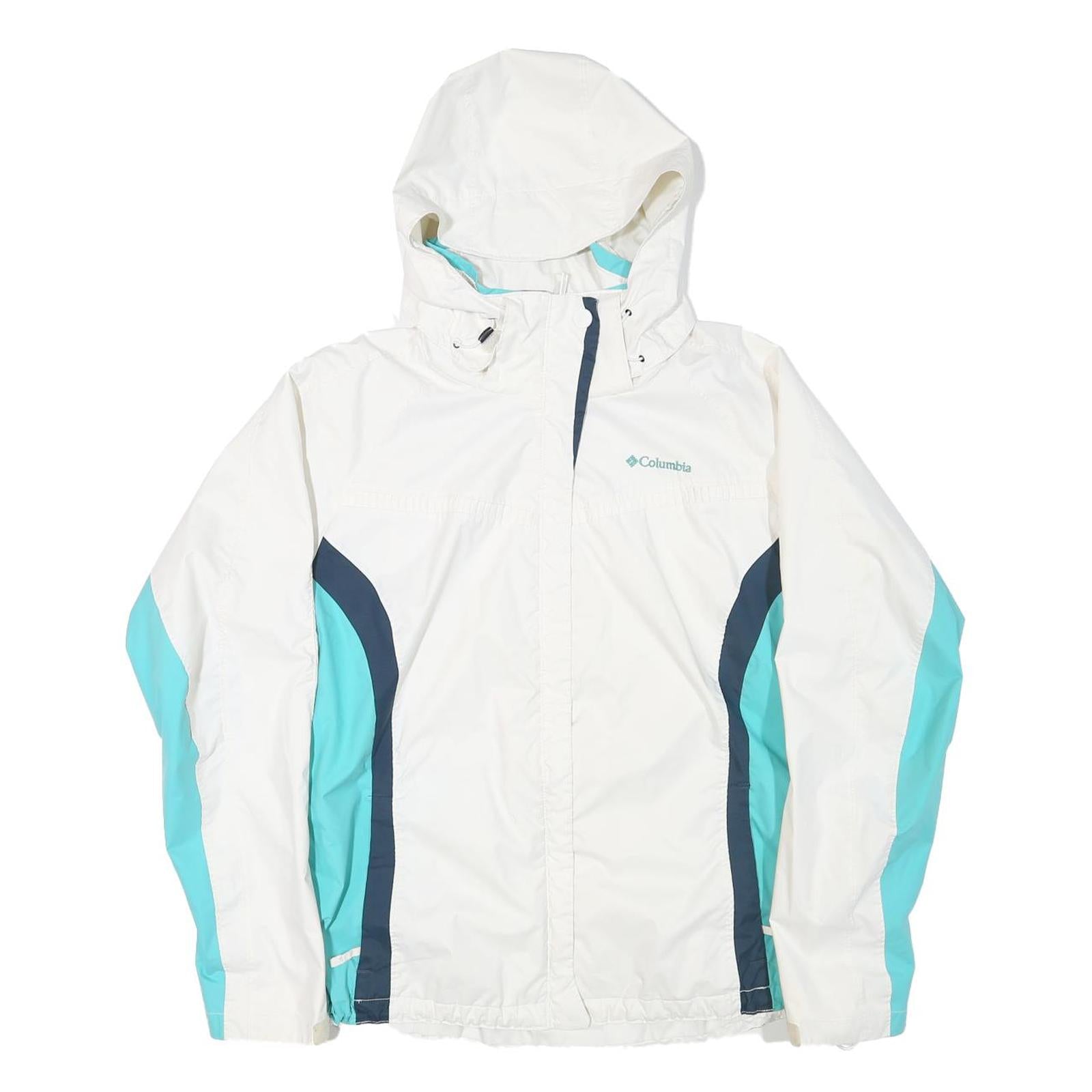 Buy COLUMBIA Womens White & Blue Outdoor Jacket M Polyester Blend Zip Hooded Casual Refurbished - $58.49 COLUMBIA Womens White & Blue Outdoor Jacket M Polyester Blend Zip Hooded Casual Refurbished - N/A refurbished available on Cerqular
