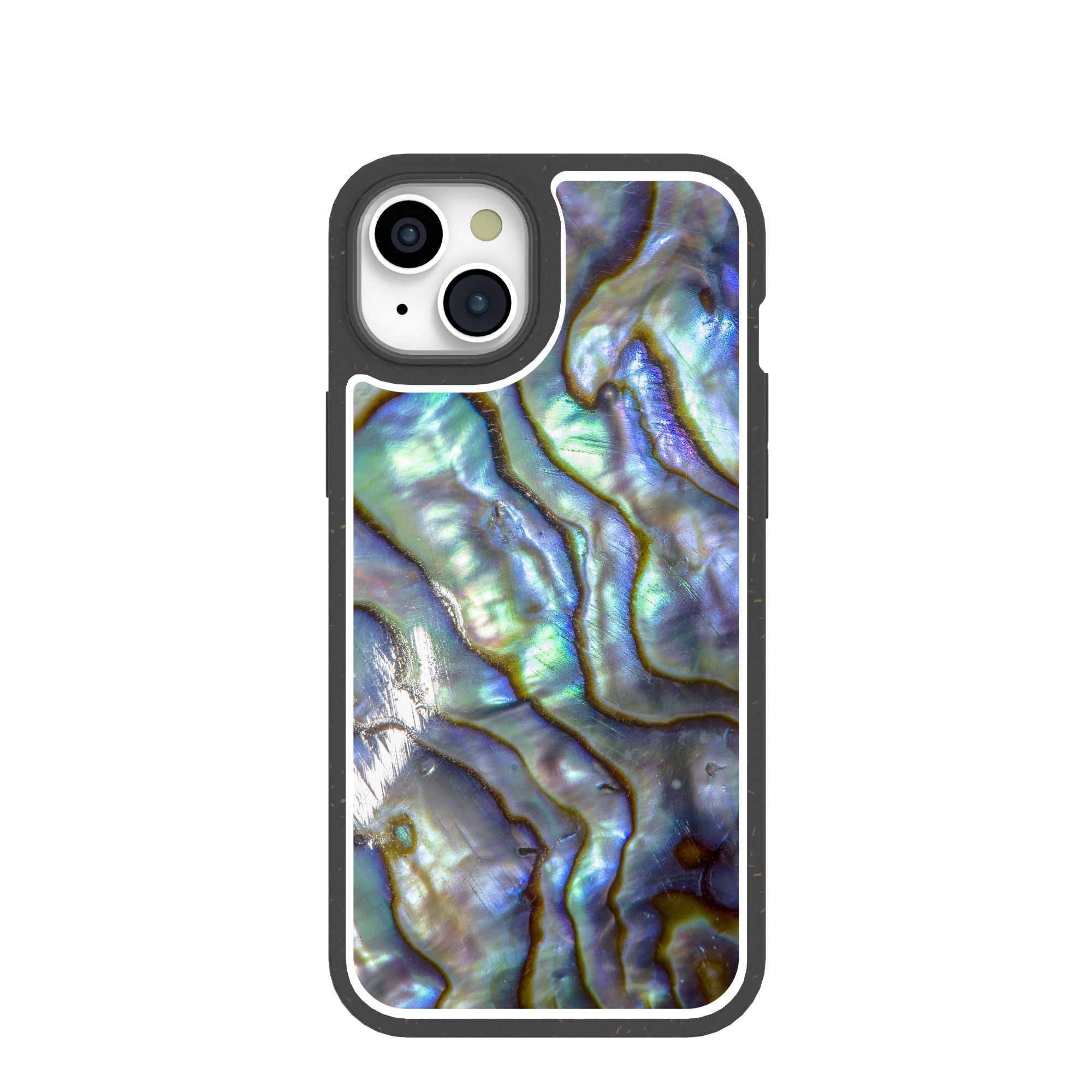 Clear Opal Tide iPhone 15 Plus Case With Black Ridge Refurbished - Pela Case refurbished available on Cerqular