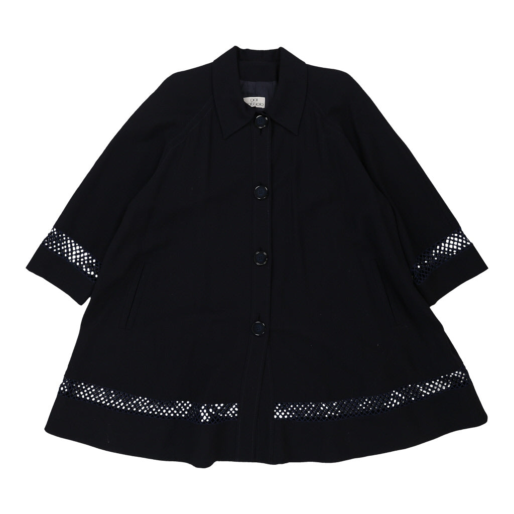 Gai Mattiolo Trench Coat - 2XL Navy Polyester Blend | Size: xx-large Refurbished - N/A (Preloved Designer is not a specific brand, it refurbished available on Cerqular