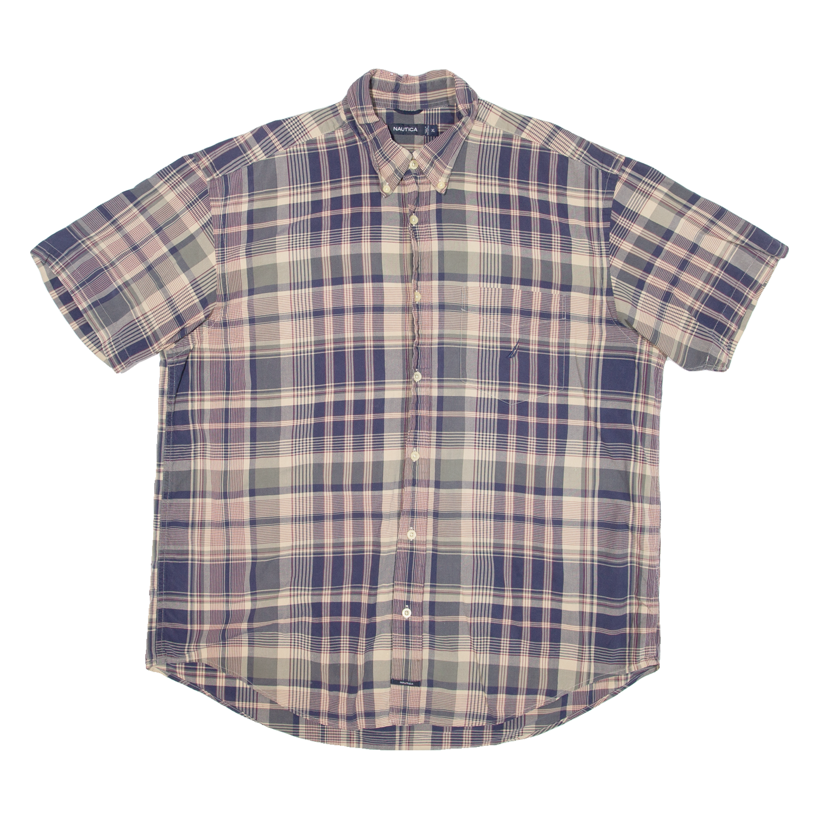 NAUTICA Mens Shirt Blue Check XL Refurbished - N/A refurbished available on Cerqular