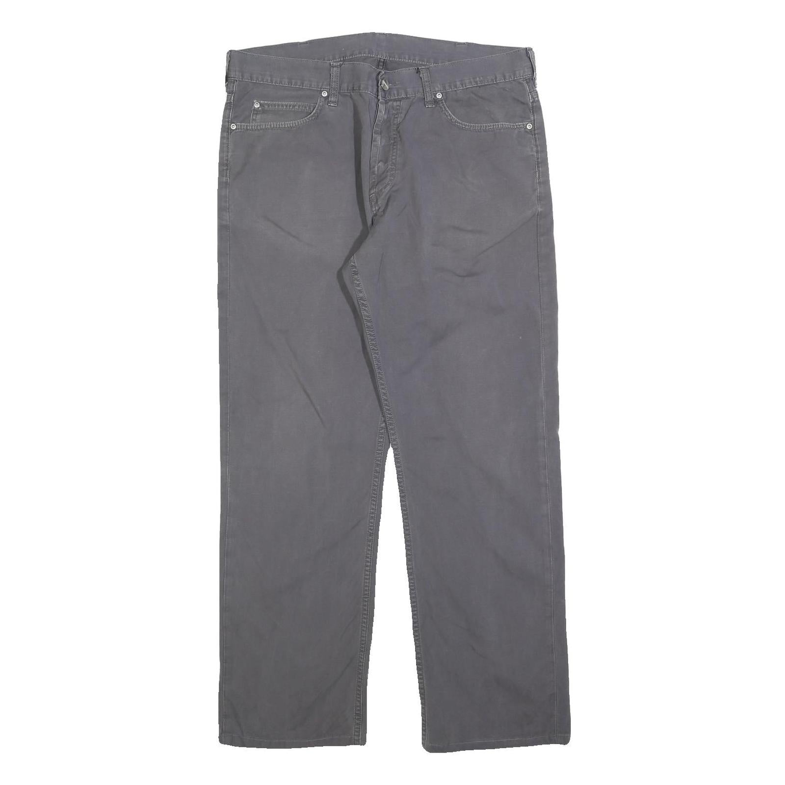 CARHARTT Mens Cotton Blend Grey Relaxed Straight Trousers W34 L29 Casual Wear Refurbished - N/A refurbished available on Cerqular
