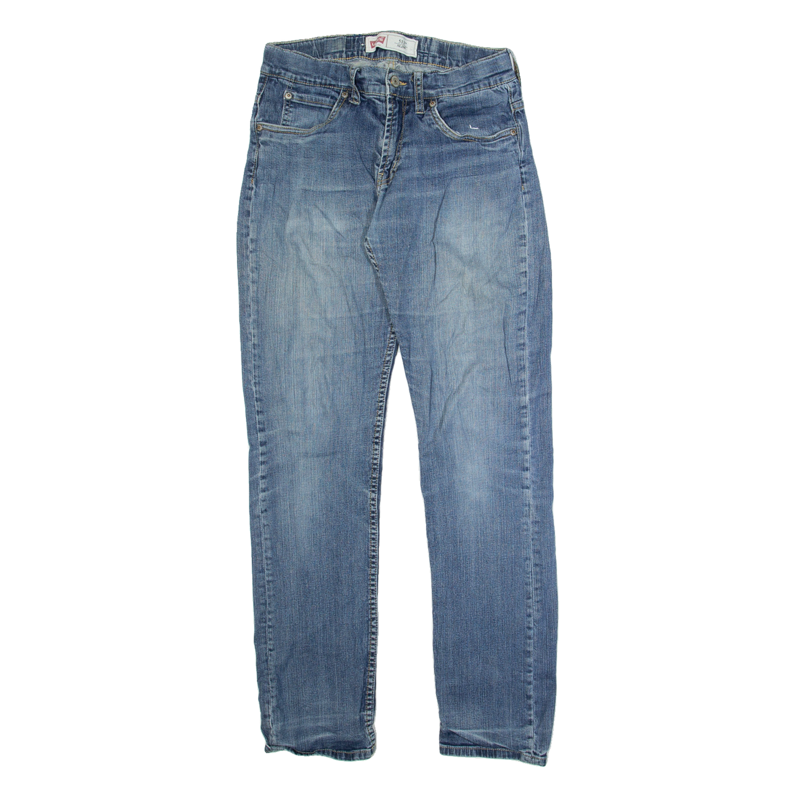 LEVI'S Womens Jeans Blue Regular Tapered Stone Wash W26 L30 Refurbished - N/A refurbished available on Cerqular
