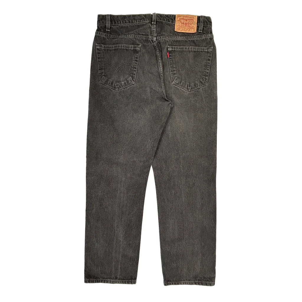 505 Levis Jeans - 36W 30L Grey Cotton Refurbished - Thrifted (note: this is a term often used to describe second- refurbished available on Cerqular