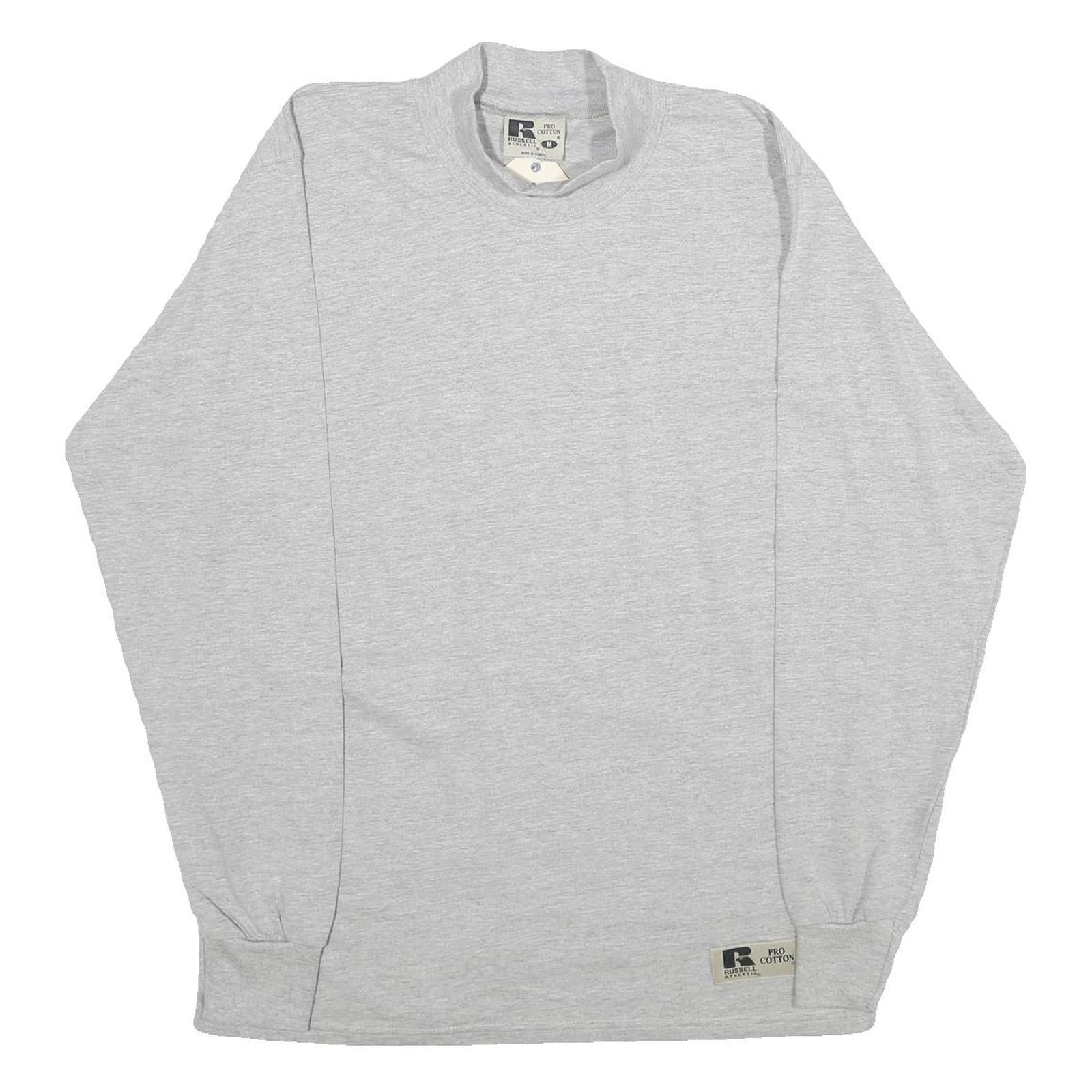 RUSSELL ATHLETIC Mens Grey Long Sleeve Crew Neck Cotton T-Shirt M Refurbished - N/A refurbished available on Cerqular