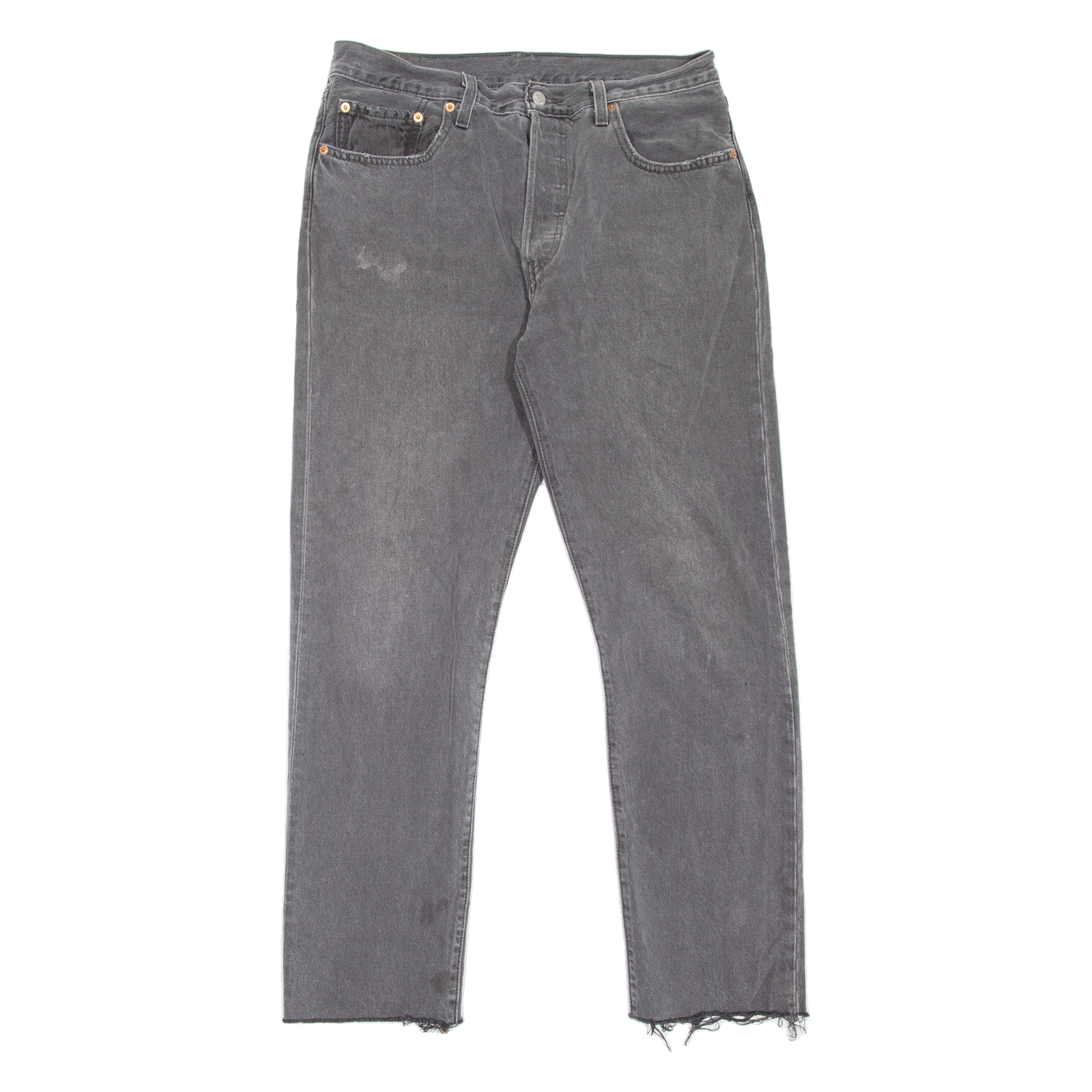 LEVI'S 501 Jeans Womens Grey Regular Straight W31 L30 Refurbished - N/A refurbished available on Cerqular
