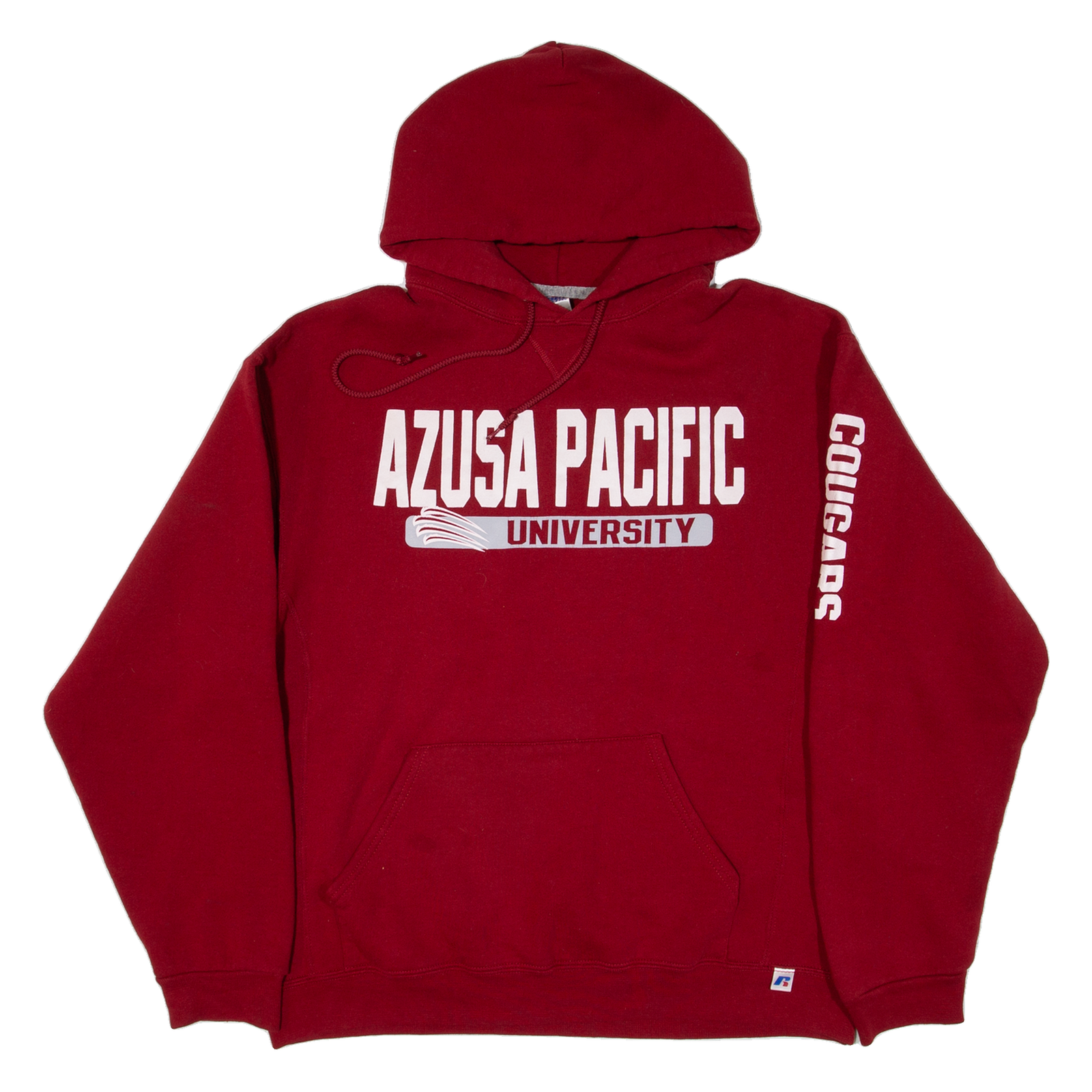 RUSSELL ATHLETIC Azusa Pacific University Mens Red Hoodie USA L Refurbished - N/A refurbished available on Cerqular