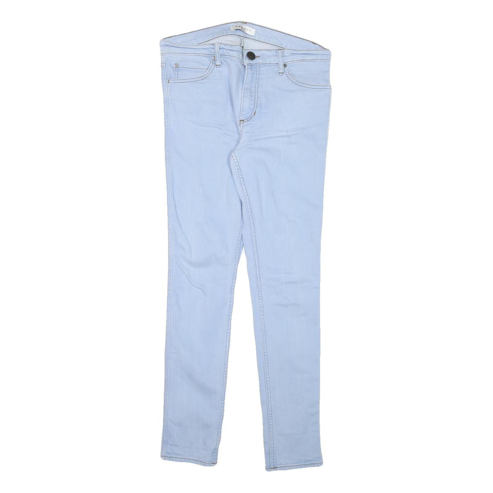 SANDRO Womens Jeans Blue Slim Skinny Denim Light W30 L28 Zip Pockets Refurbished - N/A refurbished available on Cerqular