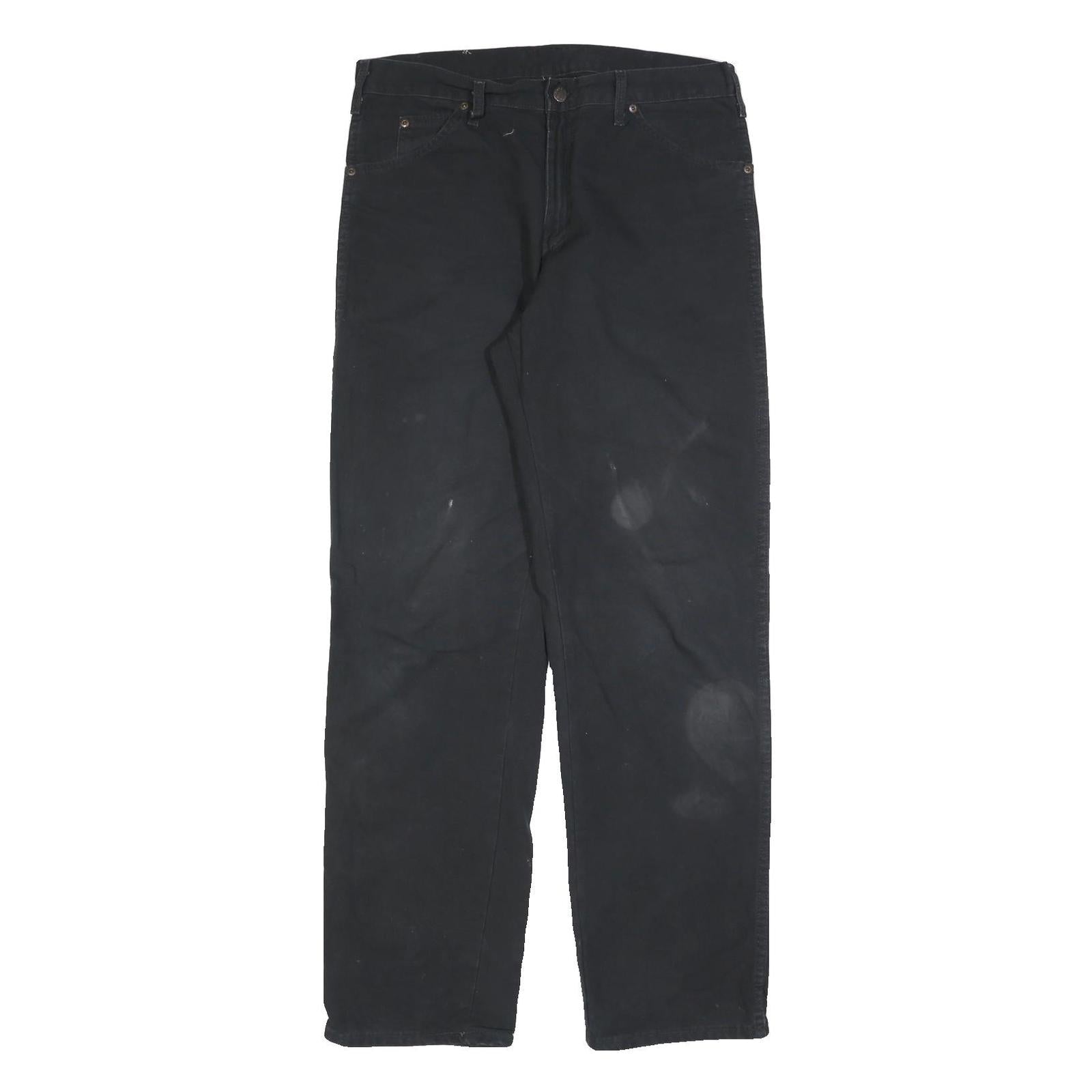 DICKIES Mens Regular Fit Black Denim Jeans W32 L32 Workwear Style Zip Closure Refurbished - N/A refurbished available on Cerqular