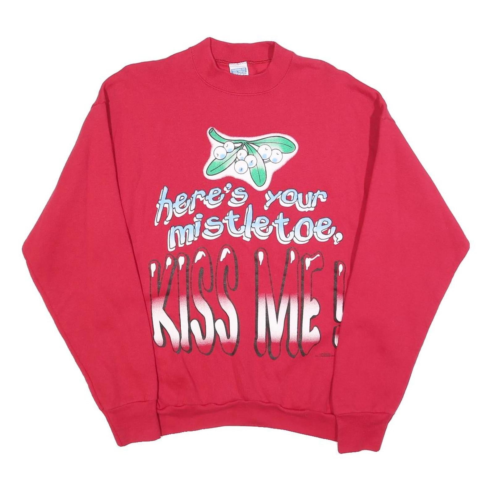 Buy FREEZE Womens Red Here Is Your Mistletoe Kiss Me Crew Neck L Sweatshirt Refurbished - $23.39 FREEZE Womens Red Here Is Your Mistletoe Kiss Me Crew Neck L Sweatshirt Refurbished - N/A refurbished available on Cerqular