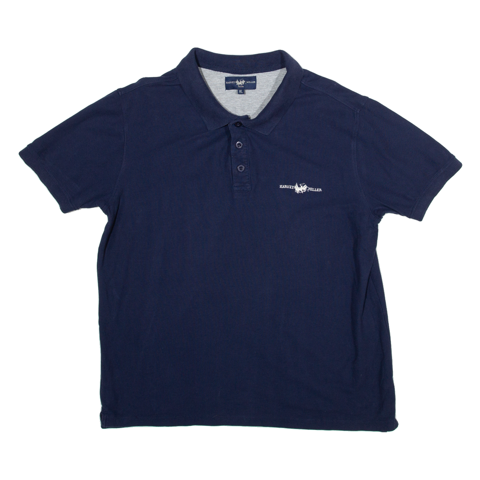 HARVEY MILLER Mens Polo Shirt Blue XL Refurbished - N/A refurbished available on Cerqular