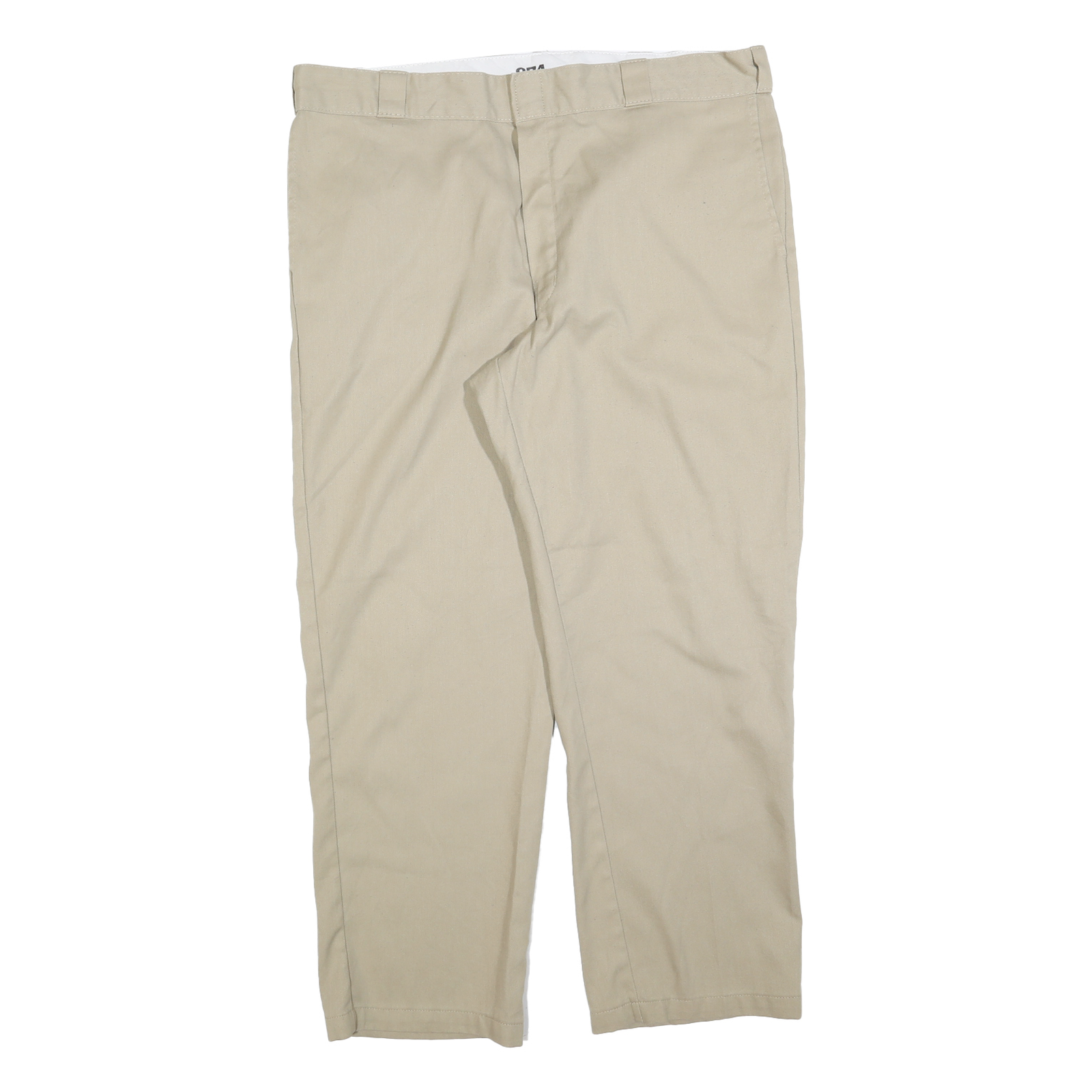 DICKIES Mens Cotton Blend Beige Regular Fit Straight Leg Trousers W40 L30 Refurbished - N/A refurbished available on Cerqular