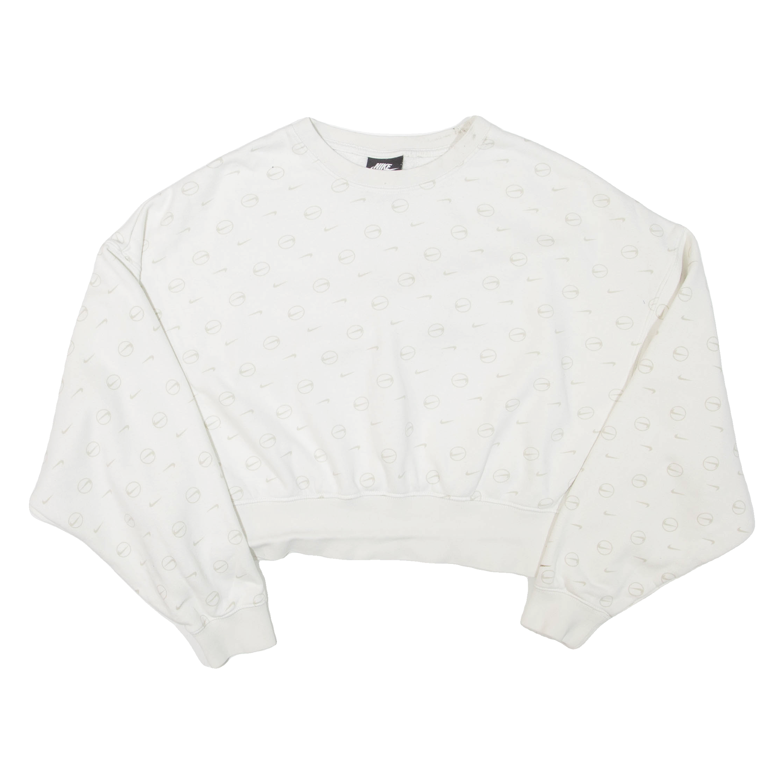 NIKE Loose Fit Cropped Womens Sweatshirt White S Refurbished - N/A refurbished available on Cerqular