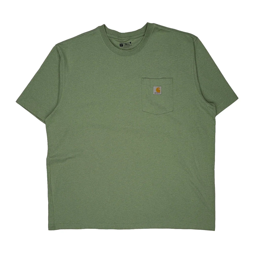 Buy Carhartt T-Shirt - 2XL Green Cotton Refurbished - $20.09 Carhartt T-Shirt - 2XL Green Cotton Refurbished - Thrifted (note: this is a term often used to describe second- refurbished available on Cerqular