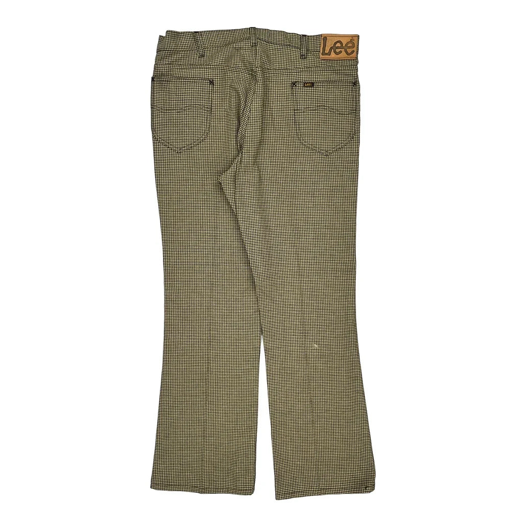 Lee Checked Trousers - 37W 31L Brown Cotton Refurbished - Thrifted (note: this is a term often used to describe second- refurbished available on Cerqular