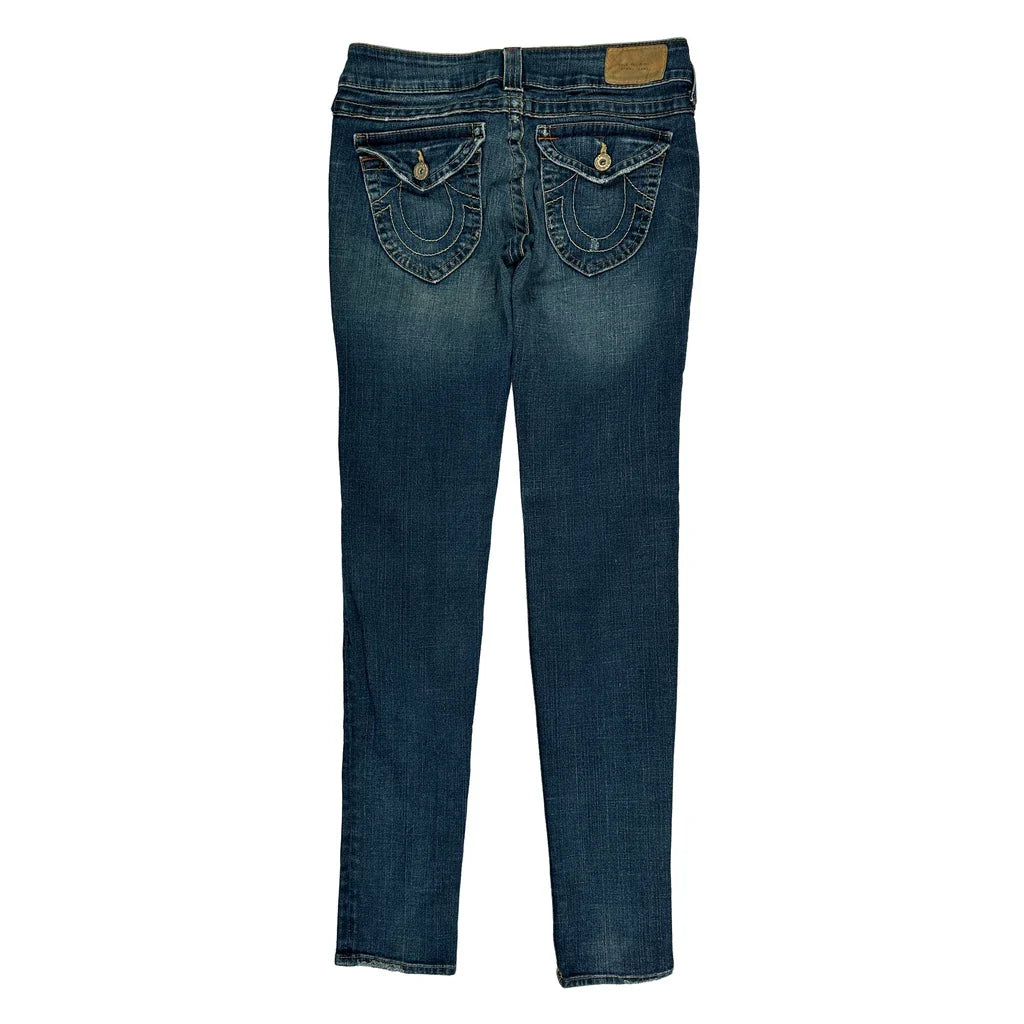 True Religion Skinny Jeans - 30W UK 8 Blue Cotton Refurbished - Thrifted (note: this is a term often used to describe second- refurbished available on Cerqular