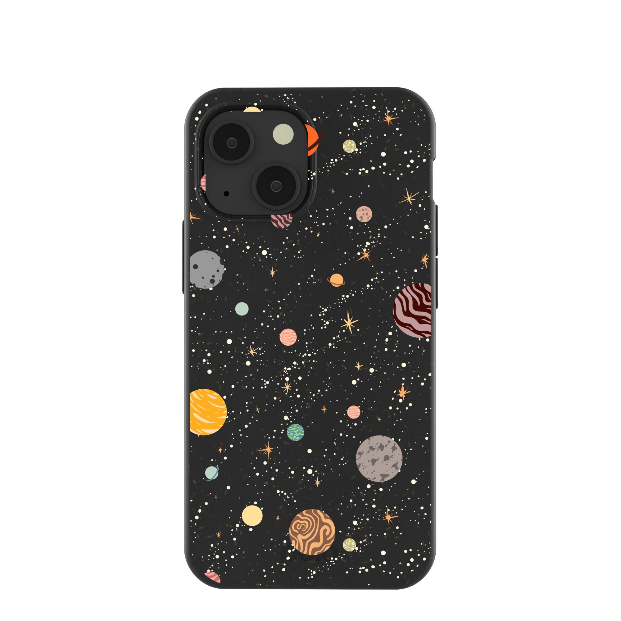 Black Galactic Glow iPhone 13 Mini Case Refurbished - Pela Case refurbished available on Cerqular