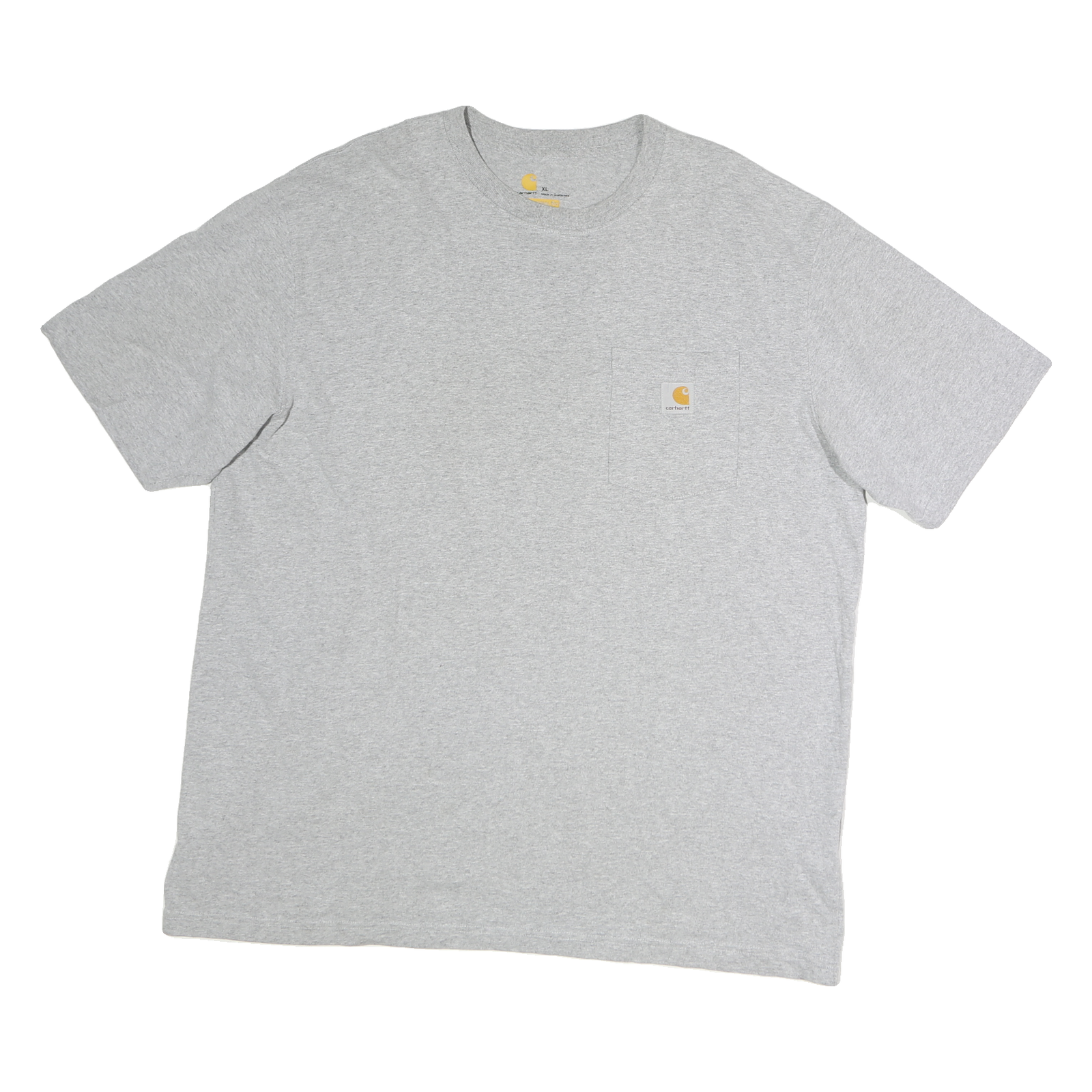 CARHARTT Mens Grey Plain T-Shirt XL Short Sleeve Crew Neck Classic Casual Refurbished - N/A refurbished available on Cerqular