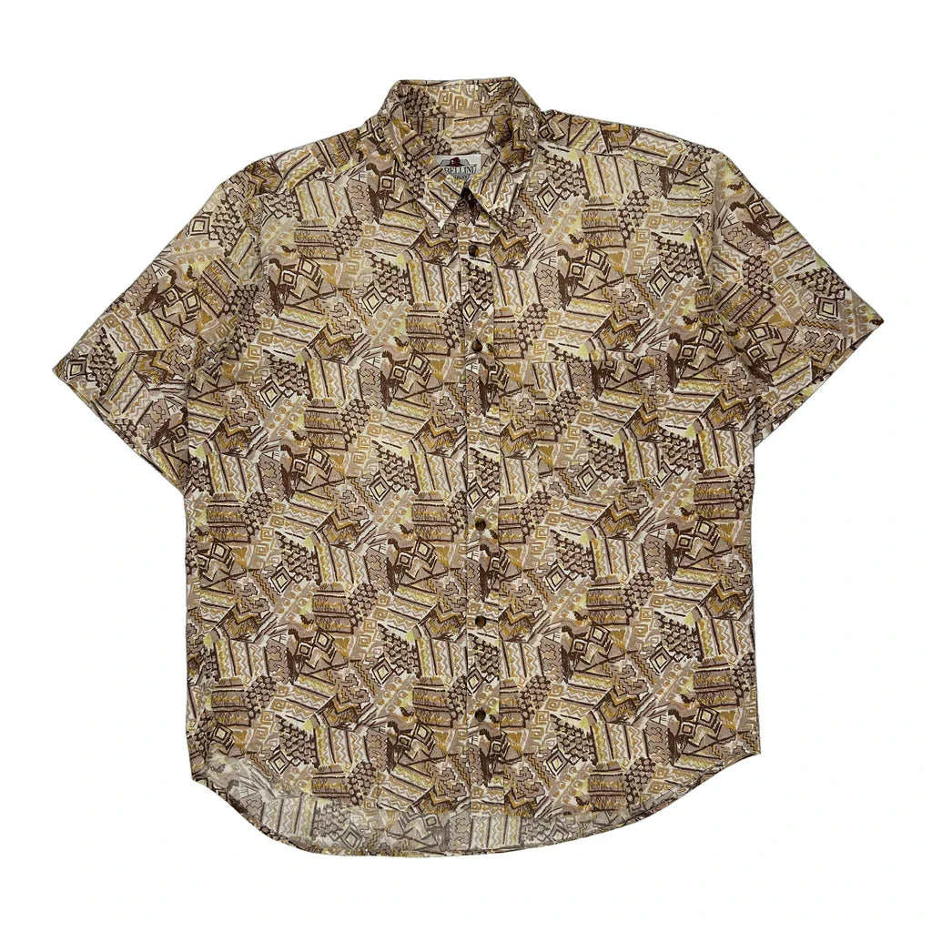 Gp Bellini Patterned Shirt - Large Multicoloured Cotton Refurbished - Thrifted (note: this is a term often used to describe second- refurbished available on Cerqular