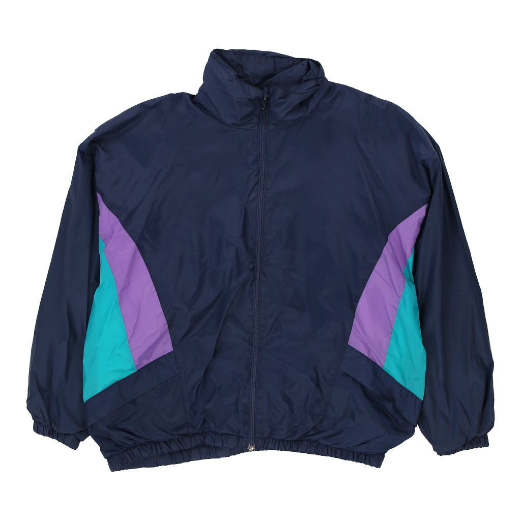 1980s Rt Sport Jacket - Large Navy Nylon Refurbished - Thrifted (note: this is a term often used to describe second- refurbished available on Cerqular