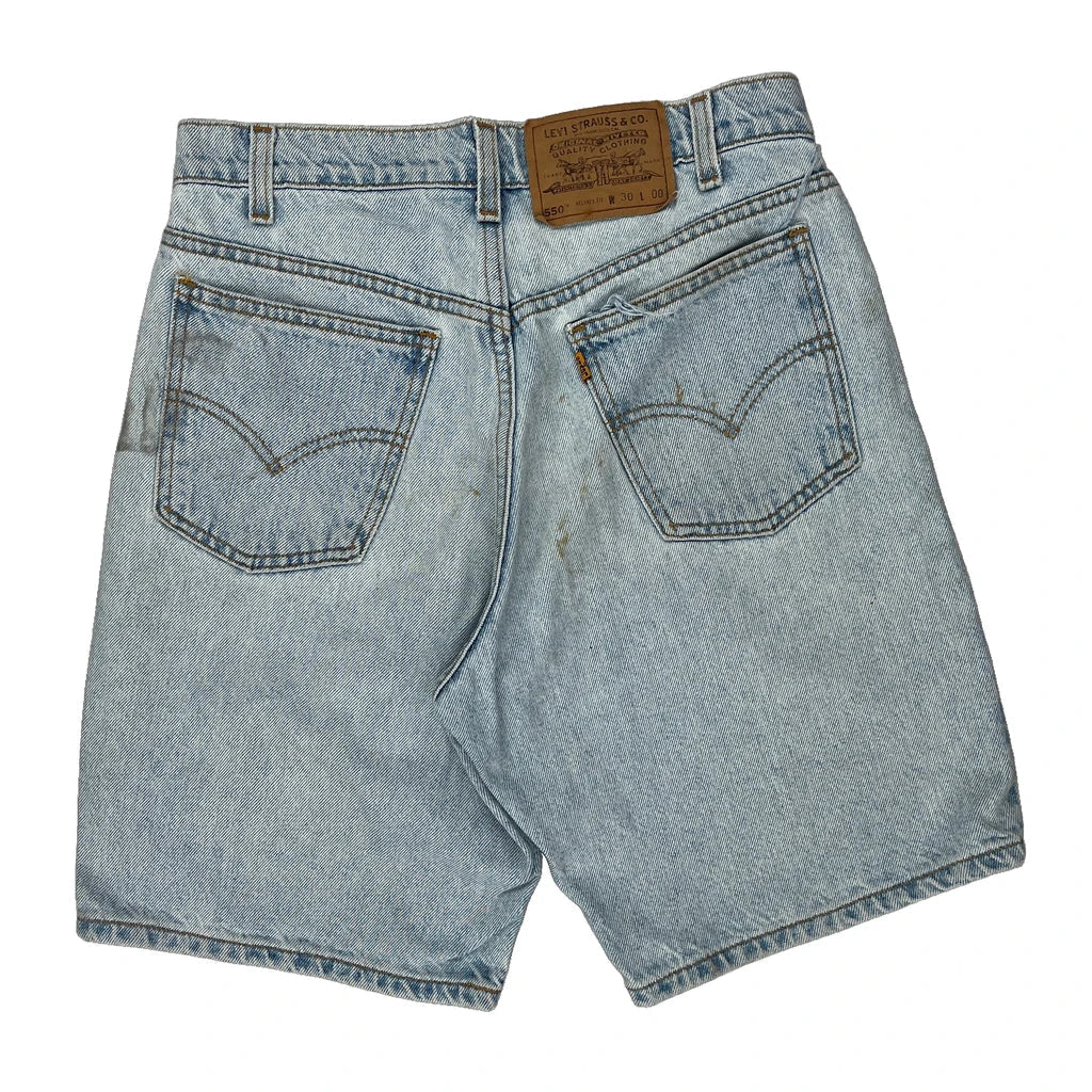 Levis Denim Shorts - 28W UK 10 Light Wash Cotton Refurbished - Thrifted (note: this is a term often used to describe second- refurbished available on Cerqular