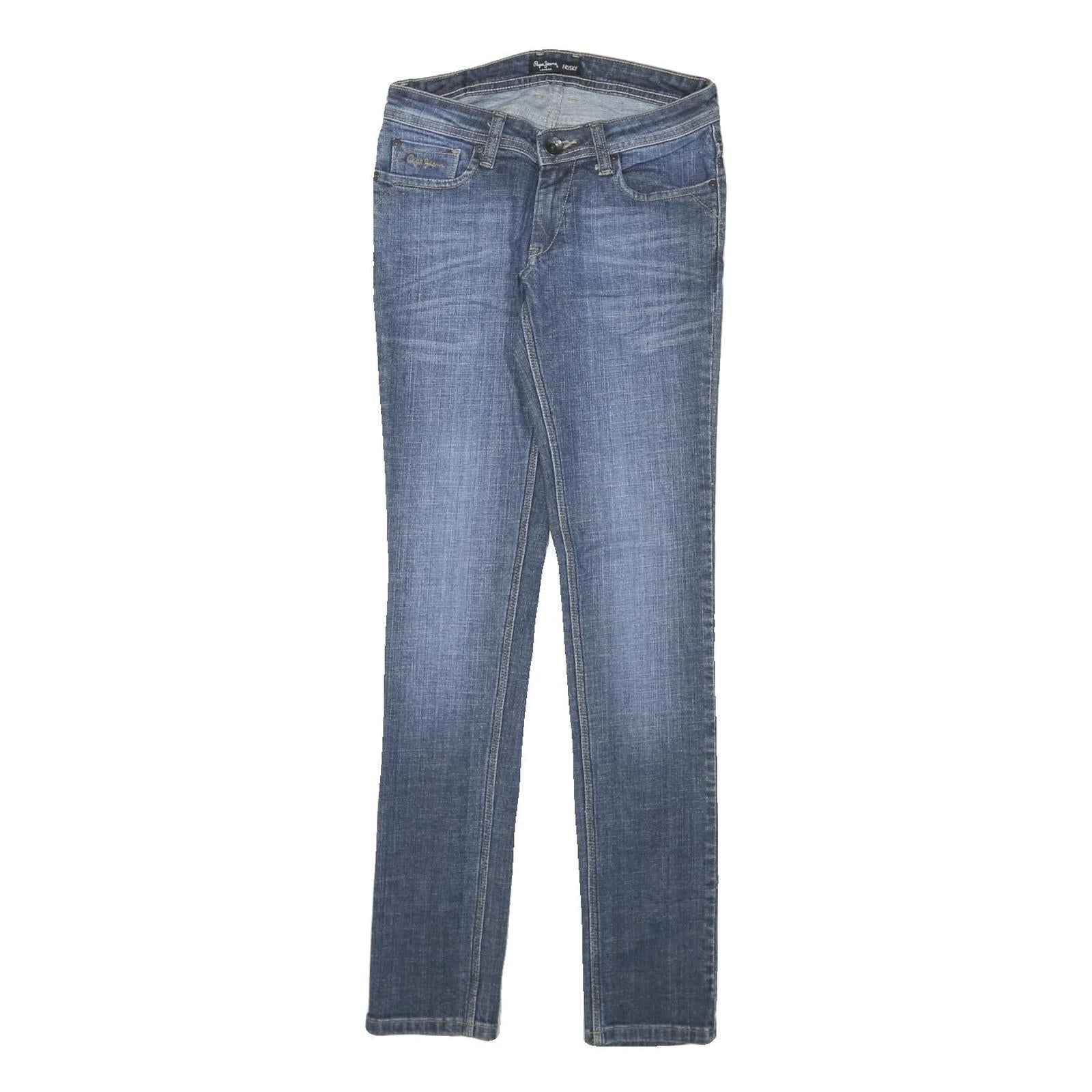 PEPE JEANS Womens Slim Blue Denim Classic Slim Skinny Jeans W26 L30 Stylish Refurbished - N/A refurbished available on Cerqular