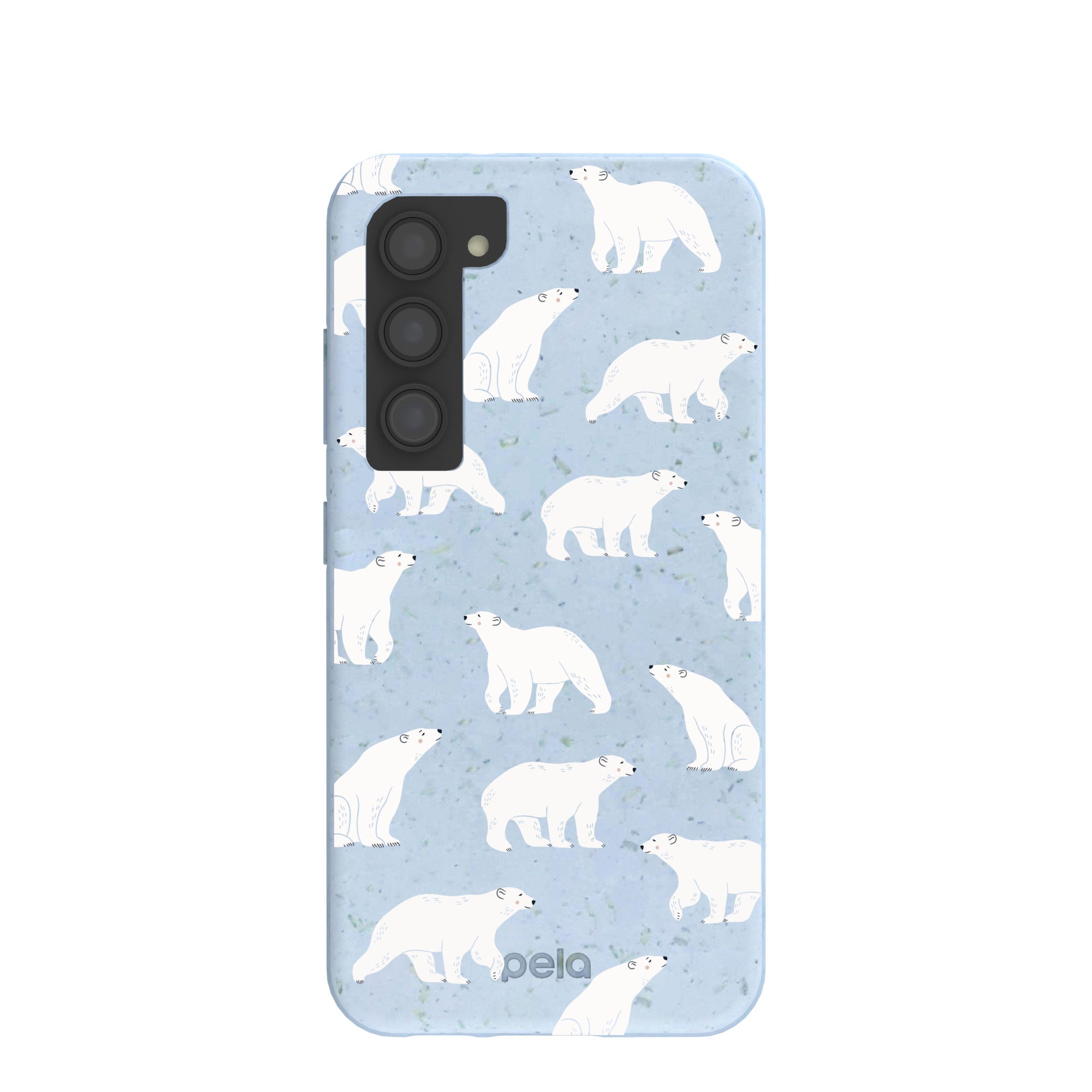 Powder Blue Ice Bears Samsung Galaxy S23 Case Refurbished - Pela Case refurbished available on Cerqular