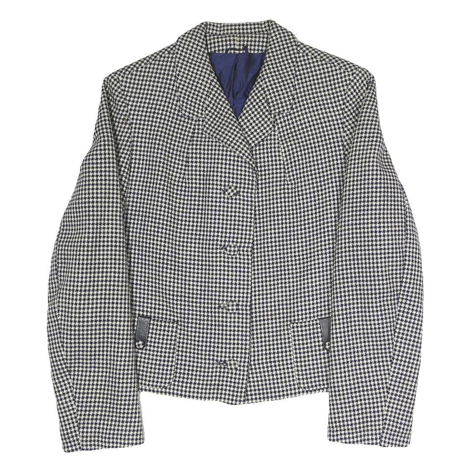 Buy Womens Black & White Houndstooth Button Jacket S Polyester Blend Classic Refurbished - $48.09 Womens Black & White Houndstooth Button Jacket S Polyester Blend Classic Refurbished - N/A refurbished available on Cerqular