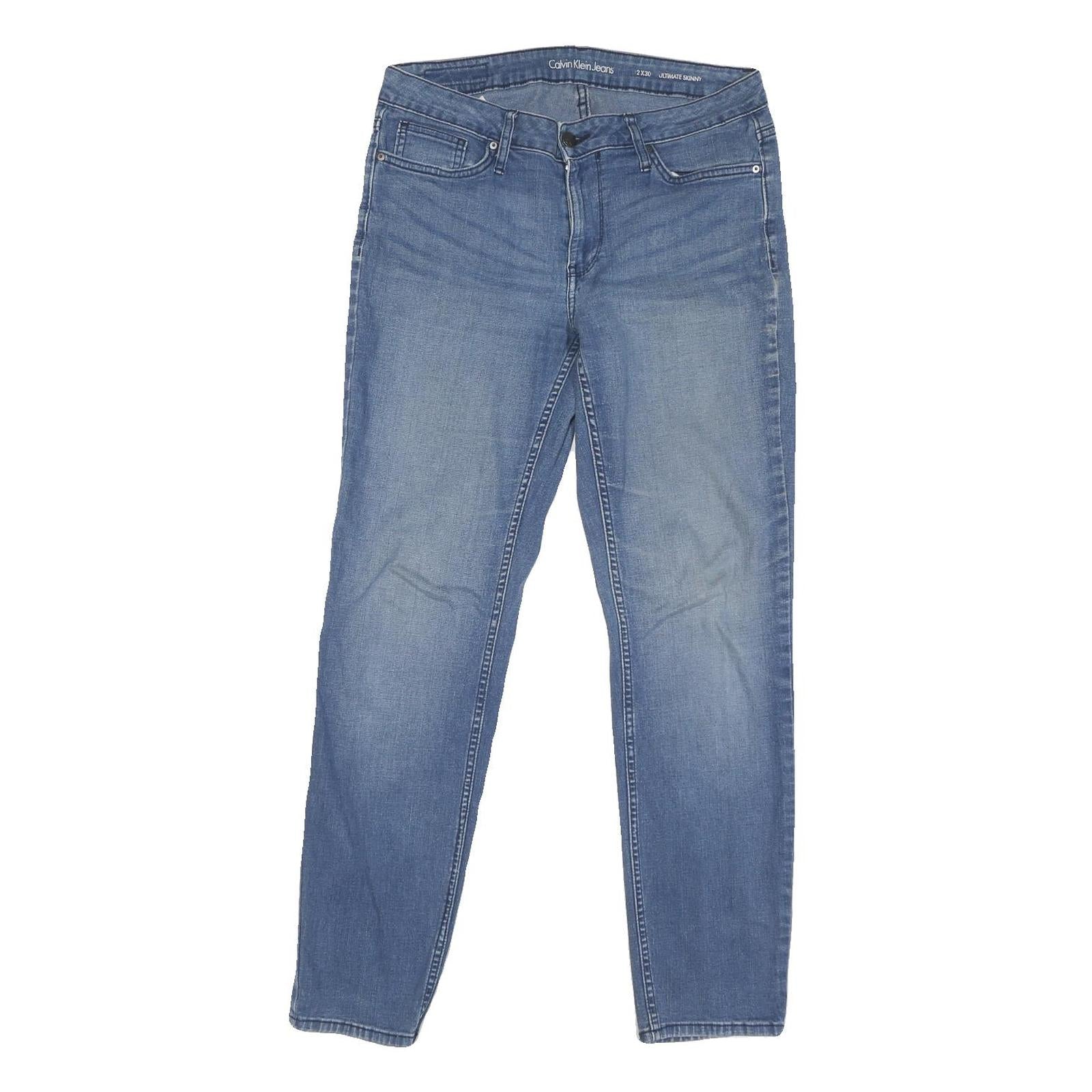 CALVIN KLEIN JEANS Womens Jeans Blue Regular Skinny Denim Medium W32 L29 Stylish Refurbished - N/A refurbished available on Cerqular