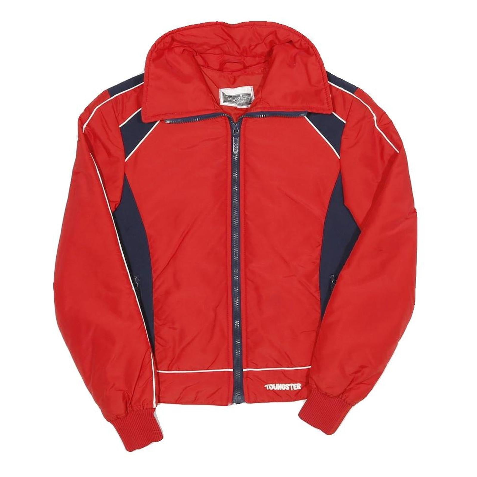 Womens Red & Navy Shell Jacket XS Polyester Blend Zip Athletic Casual Sport Refurbished - N/A refurbished available on Cerqular