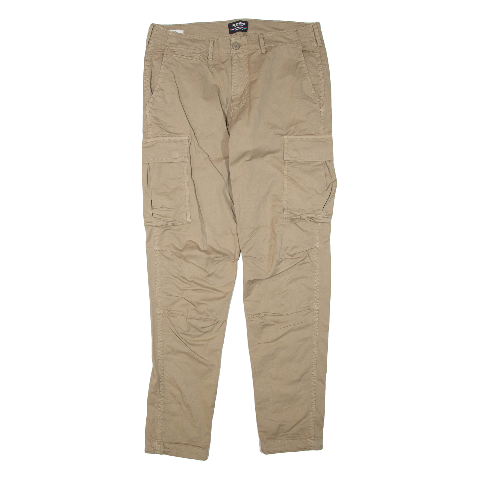 JACK & JONES Mens Trousers Beige Loose Skinny W32 L33 Refurbished - N/A refurbished available on Cerqular