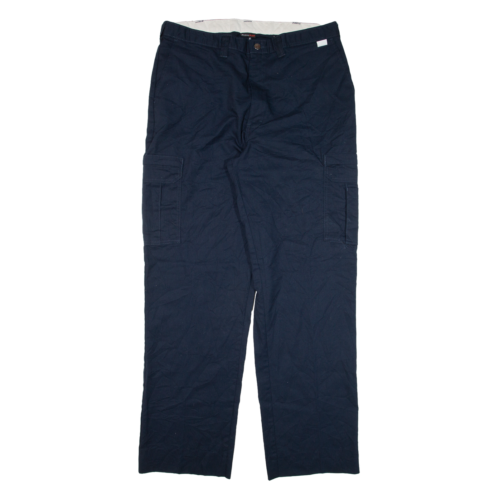 DICKIES Cargo Mens Trousers Blue Regular Straight W38 L33 Refurbished - N/A refurbished available on Cerqular