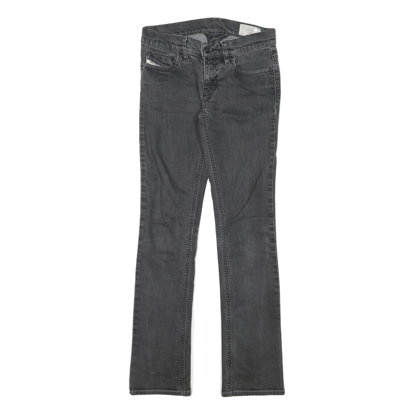 DIESEL Womens Slim Denim Jeans Black W26 L28 Stylish Cotton Blend Zip Closure Refurbished - N/A refurbished available on Cerqular