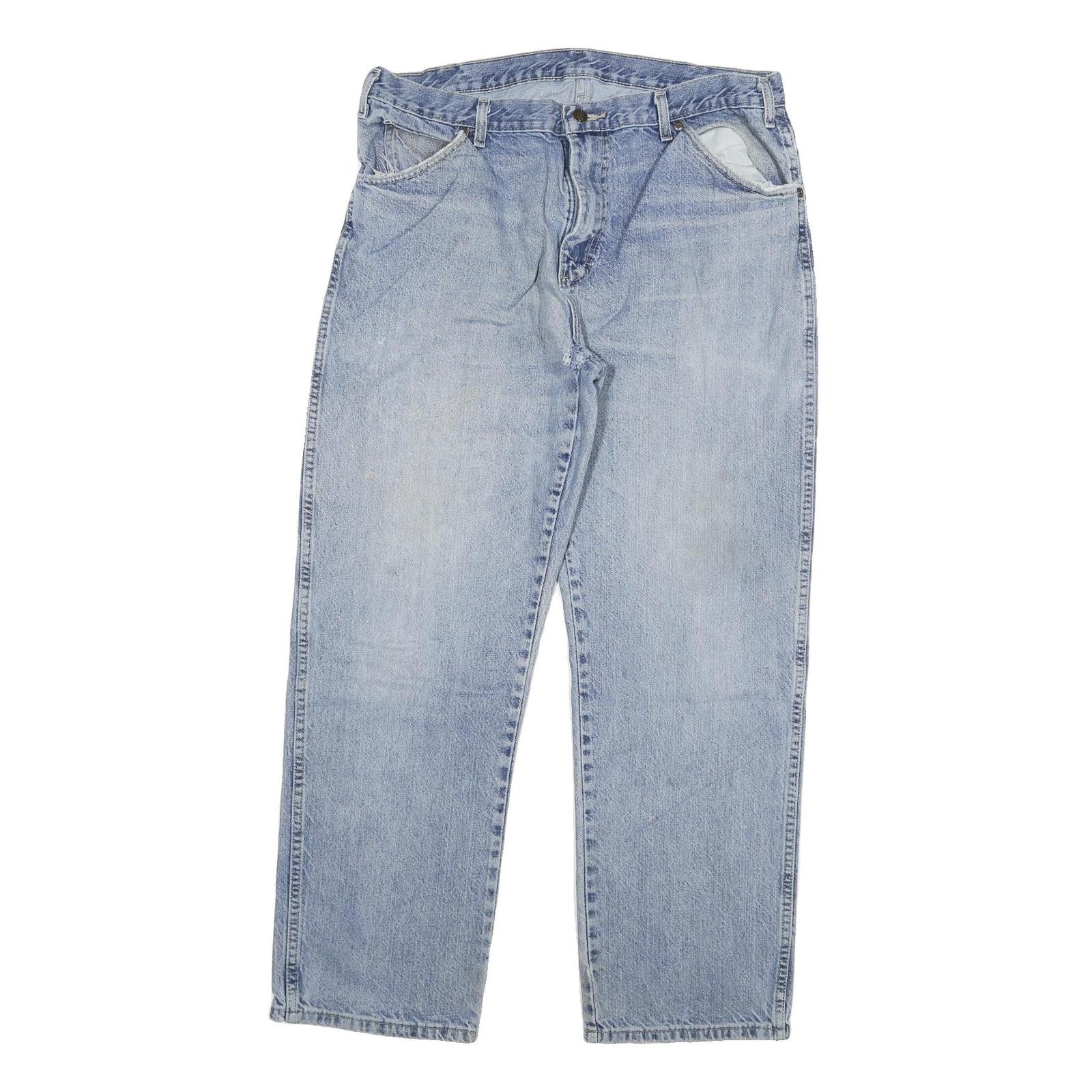 DICKIES Mens Regular Fit Blue Denim Jeans W36 L30 Zip Cotton Blend Classic Refurbished - N/A refurbished available on Cerqular