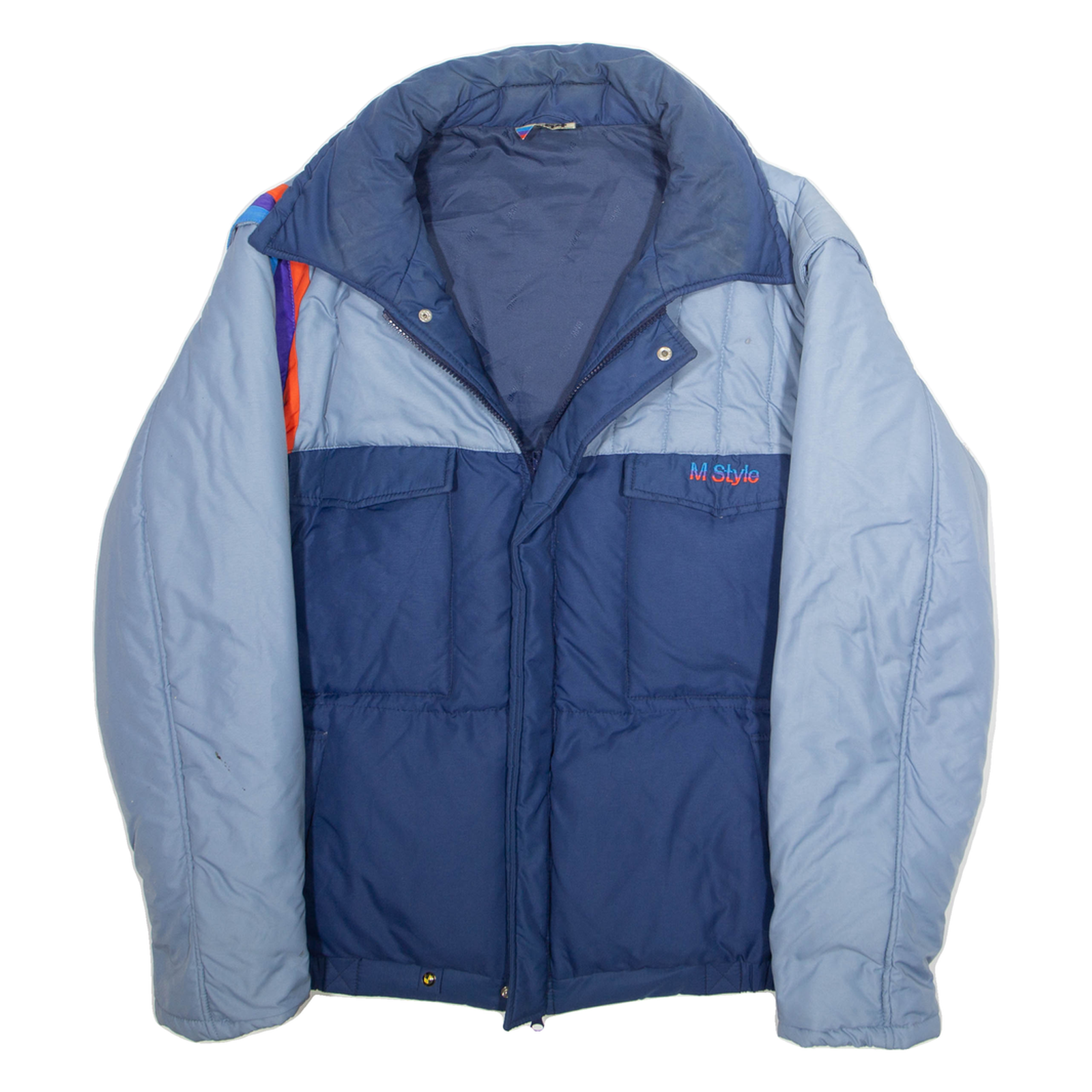 MSTYLE Mens Puffer Coat Blue M Refurbished - N/A refurbished available on Cerqular
