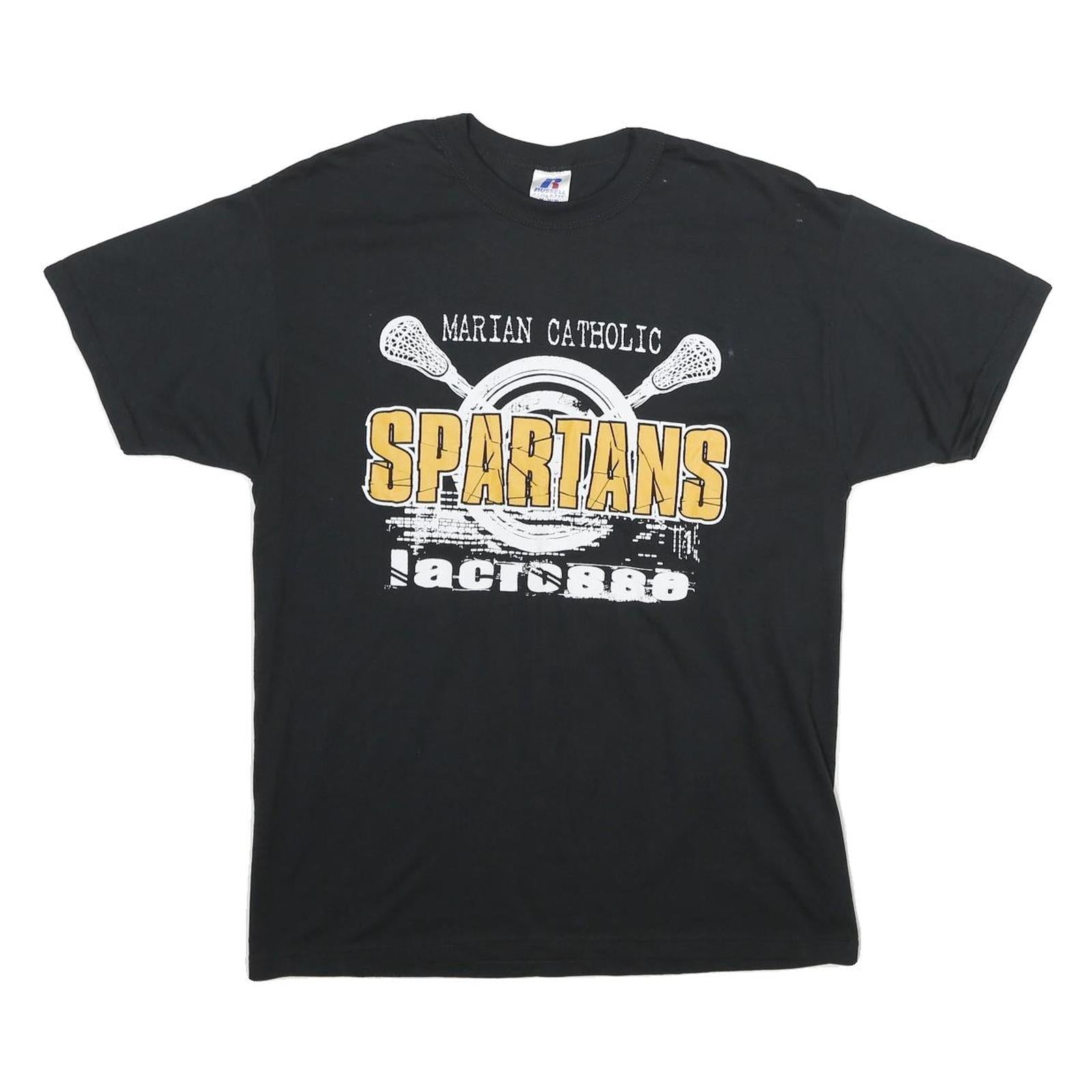 Buy RUSSELL ATHLETIC Mens Black Marian Catholic Spartans Graphic T-Shirt M Short Refurbished - $16.89 RUSSELL ATHLETIC Mens Black Marian Catholic Spartans Graphic T-Shirt M Short Refurbished - N/A refurbished available on Cerqular