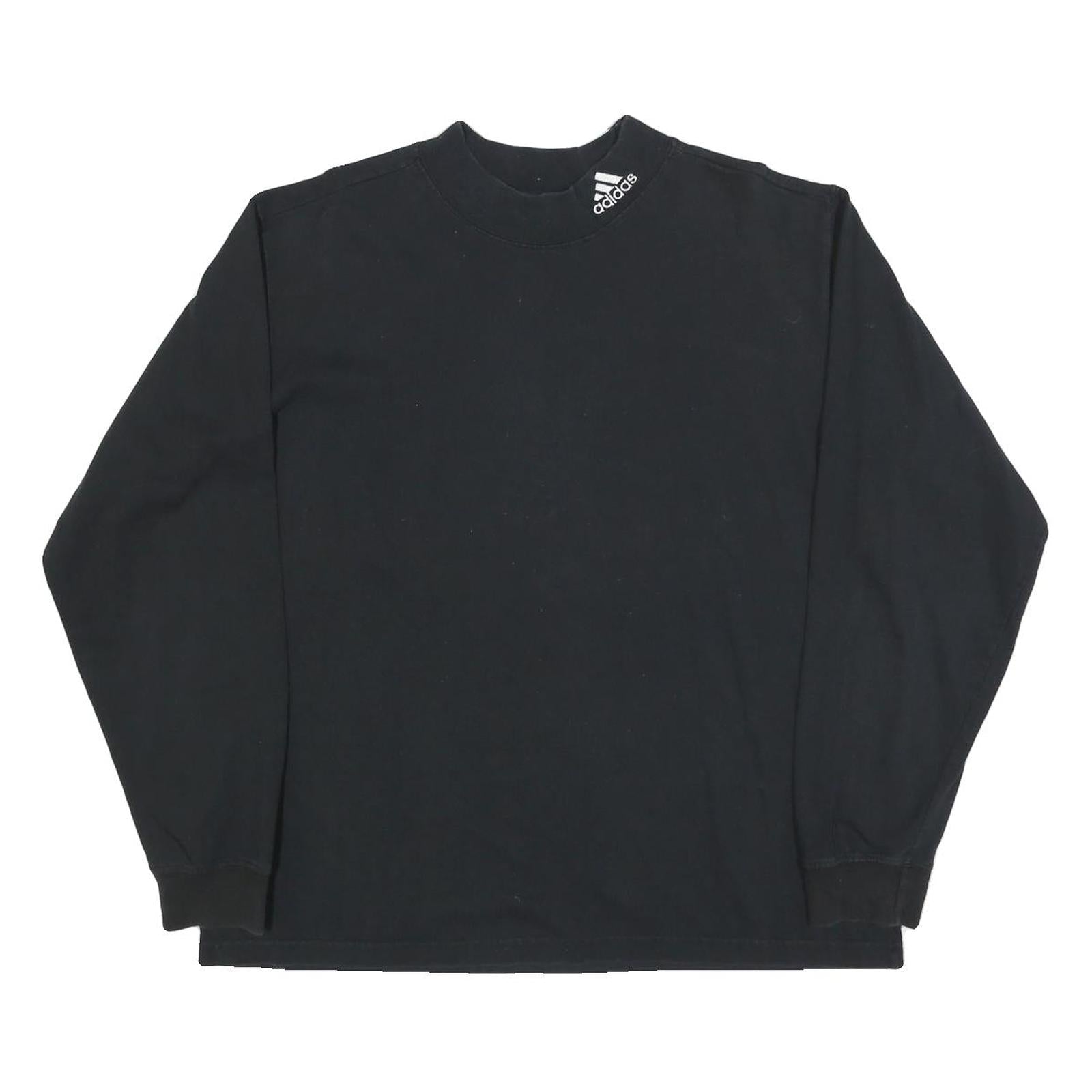 ADIDAS Mens Black Classic Long Sleeve Crew Neck Cotton Blend M T-Shirt Refurbished - N/A refurbished available on Cerqular