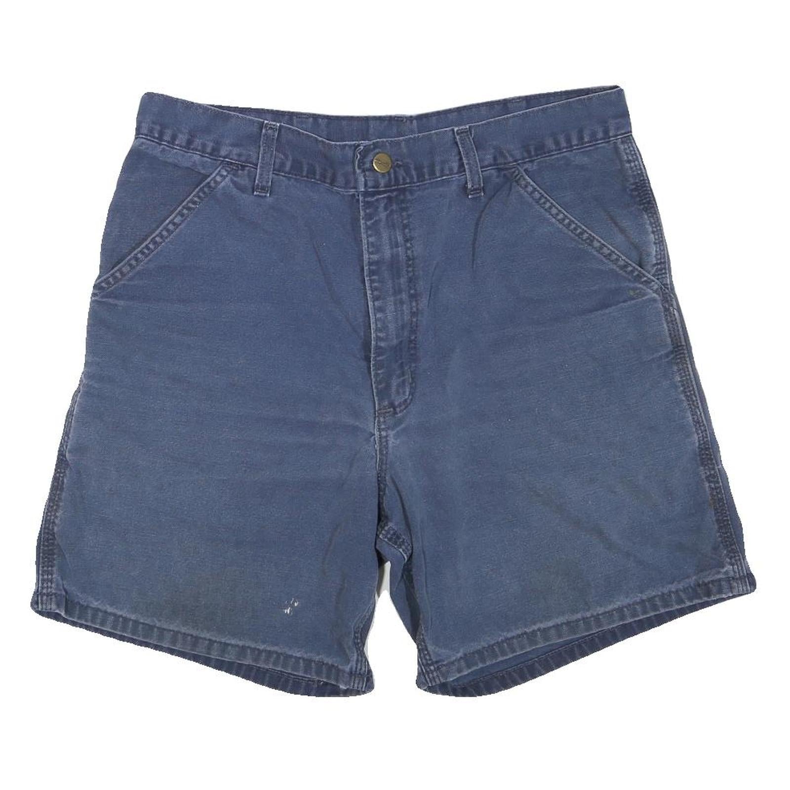 CARHARTT Mens Shorts Blue Casual M W33 Cotton Blend Durable Workwear Refurbished - N/A refurbished available on Cerqular