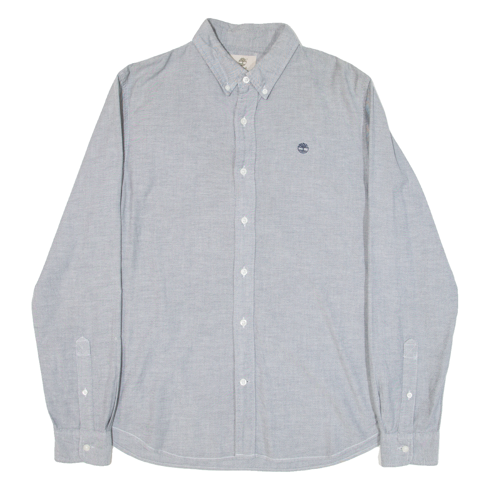TIMBERLAND Slim Fit Mens Plain Shirt Grey Long Sleeve M Refurbished - N/A refurbished available on Cerqular