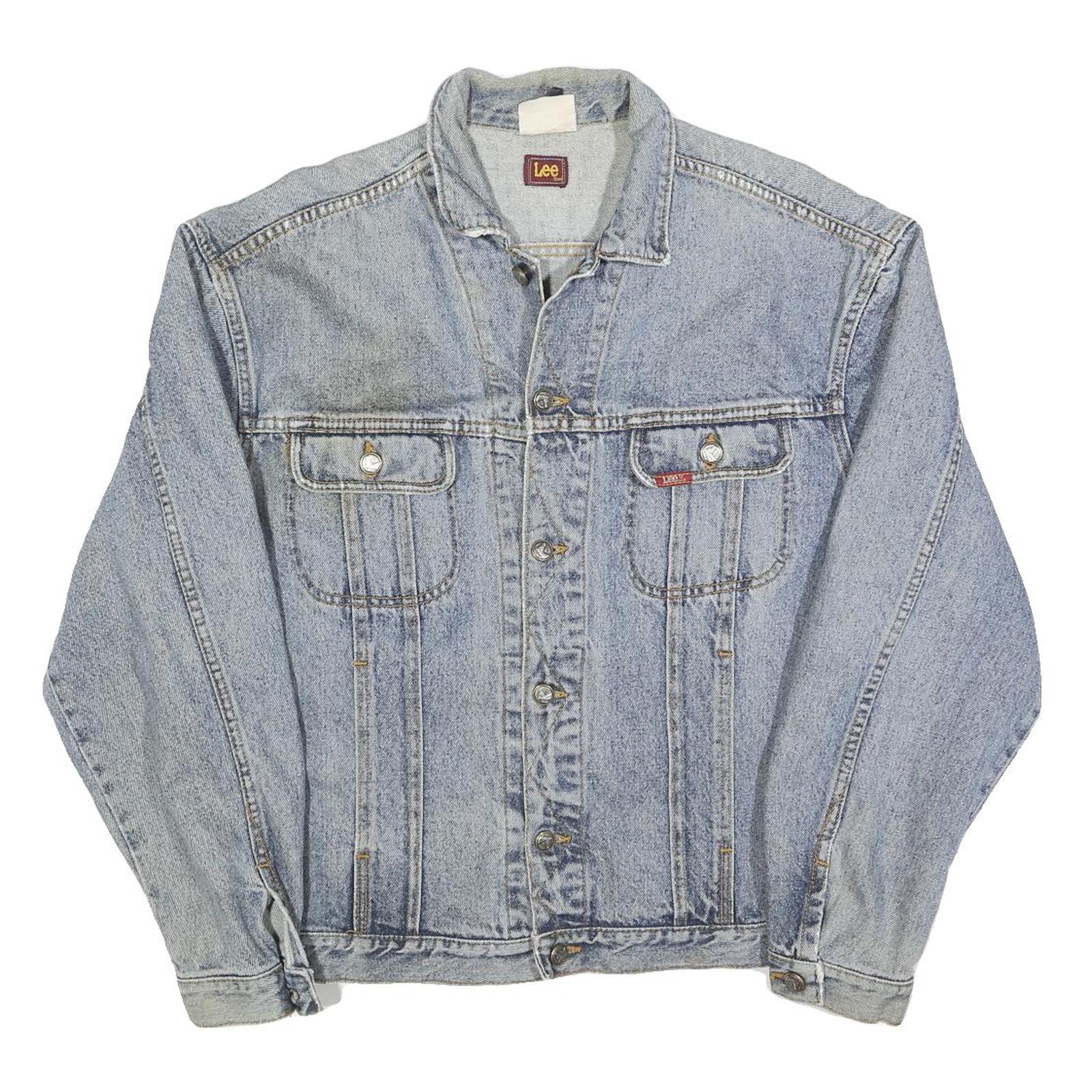 LEE Mens Blue Denim Jacket M Cotton Classic Button Closure Vintage Workwear Refurbished - N/A refurbished available on Cerqular