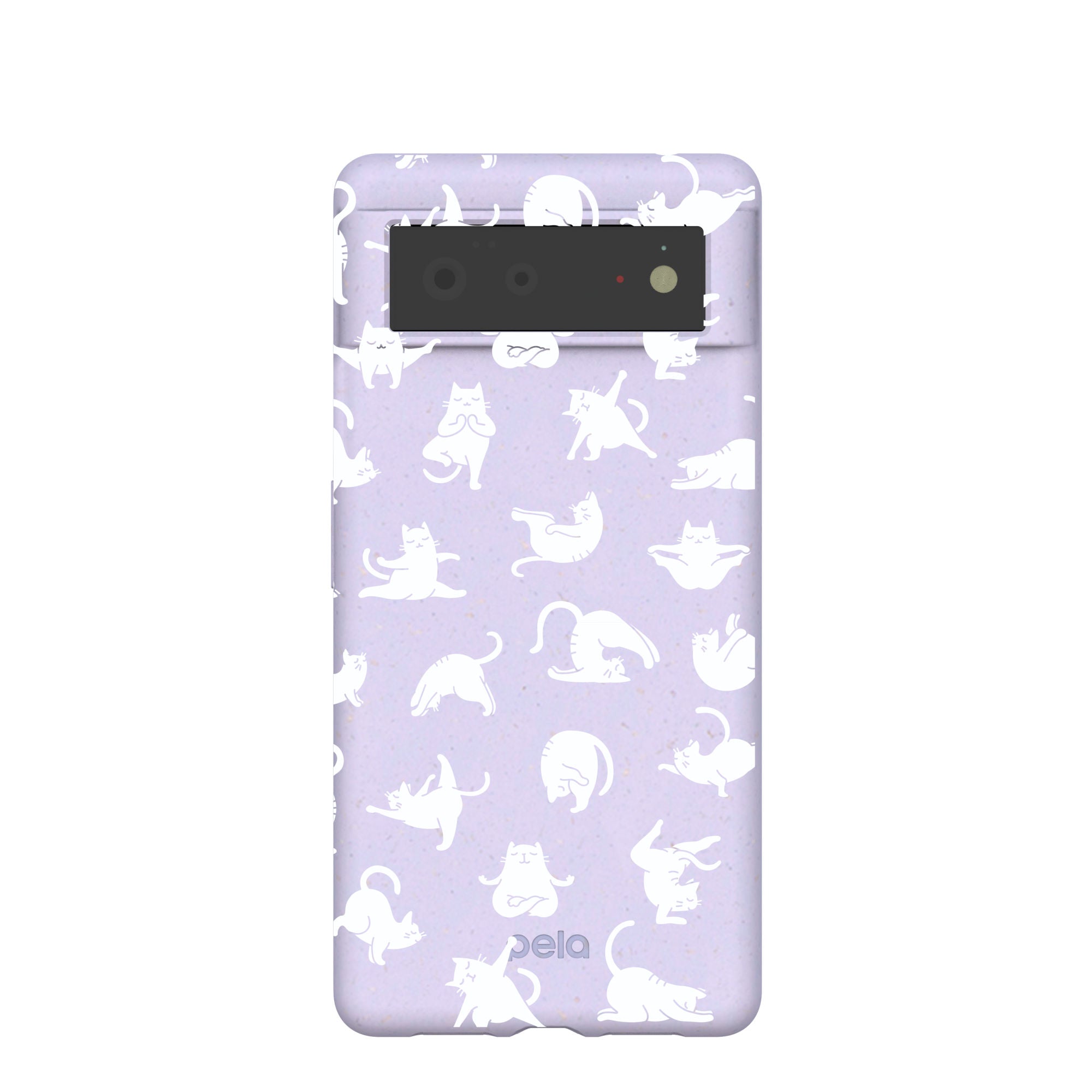 Lavender Yoga Cat Google Pixel 6 Case Refurbished - Pela Case refurbished available on Cerqular
