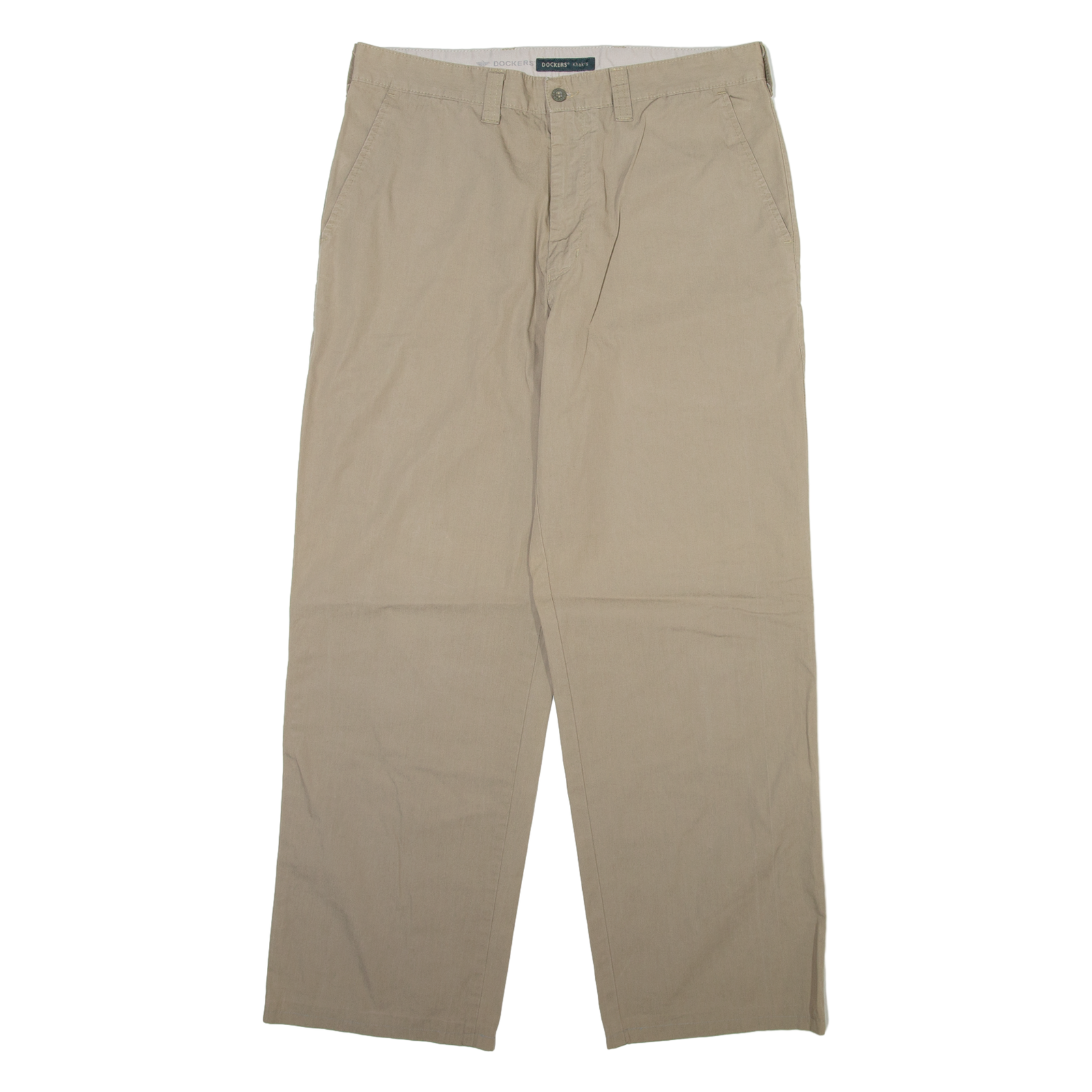DOCKERS Khaki Mens Trousers Beige Regular Straight W33 L29 Refurbished - N/A refurbished available on Cerqular