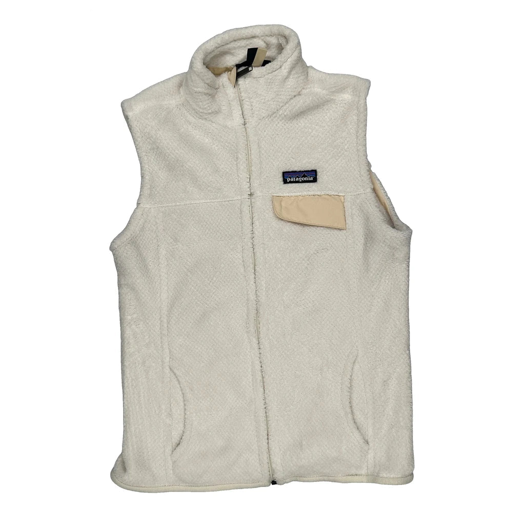 Patagonia Fleece Gilet - Medium Cream Polyester Refurbished - Thrifted (note: this is a term often used to describe second- refurbished available on Cerqular