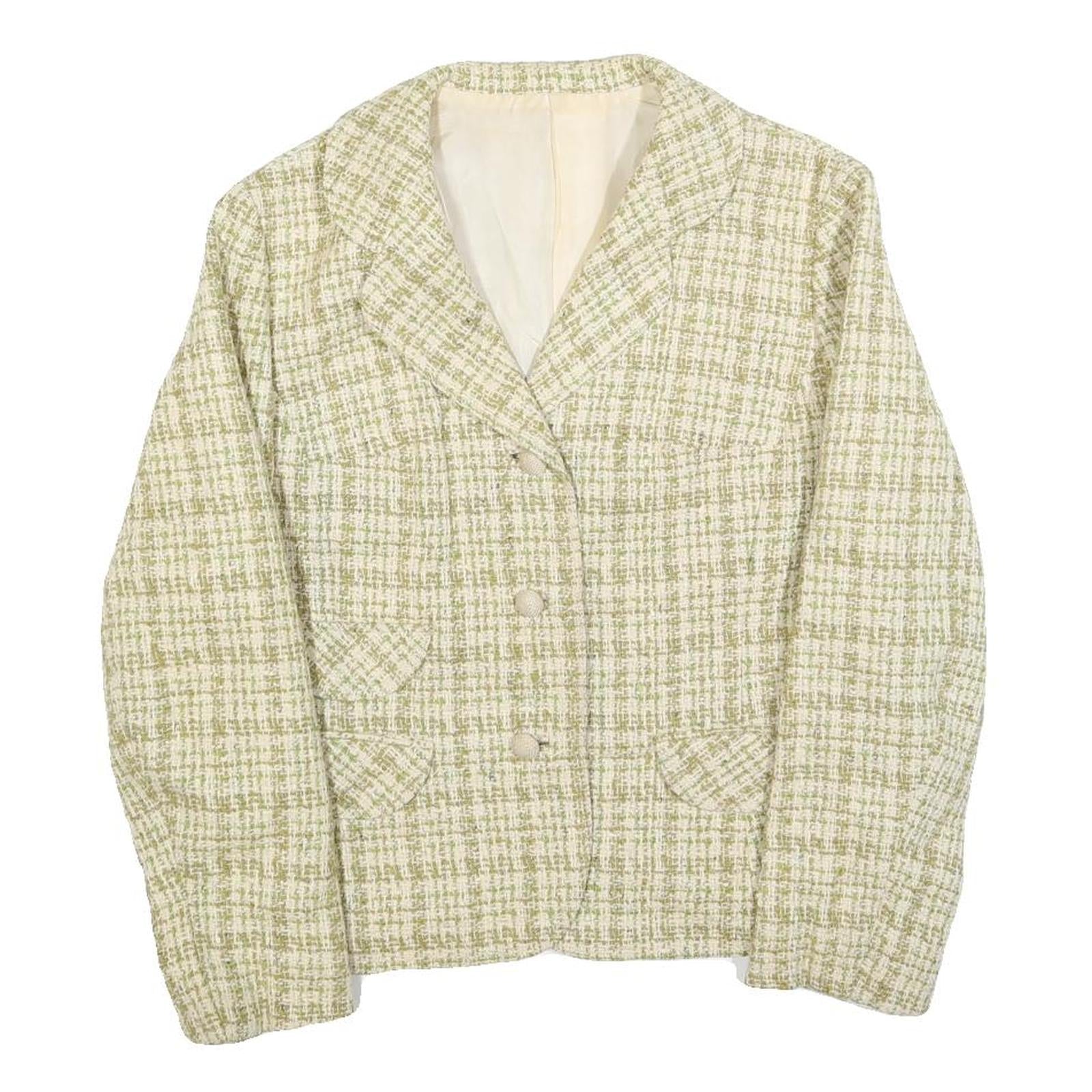 Buy Womens Beige & Green Check Button Jacket S Woven Classic Fit Long Sleeve Refurbished - $41.59 Womens Beige & Green Check Button Jacket S Woven Classic Fit Long Sleeve Refurbished - N/A refurbished available on Cerqular