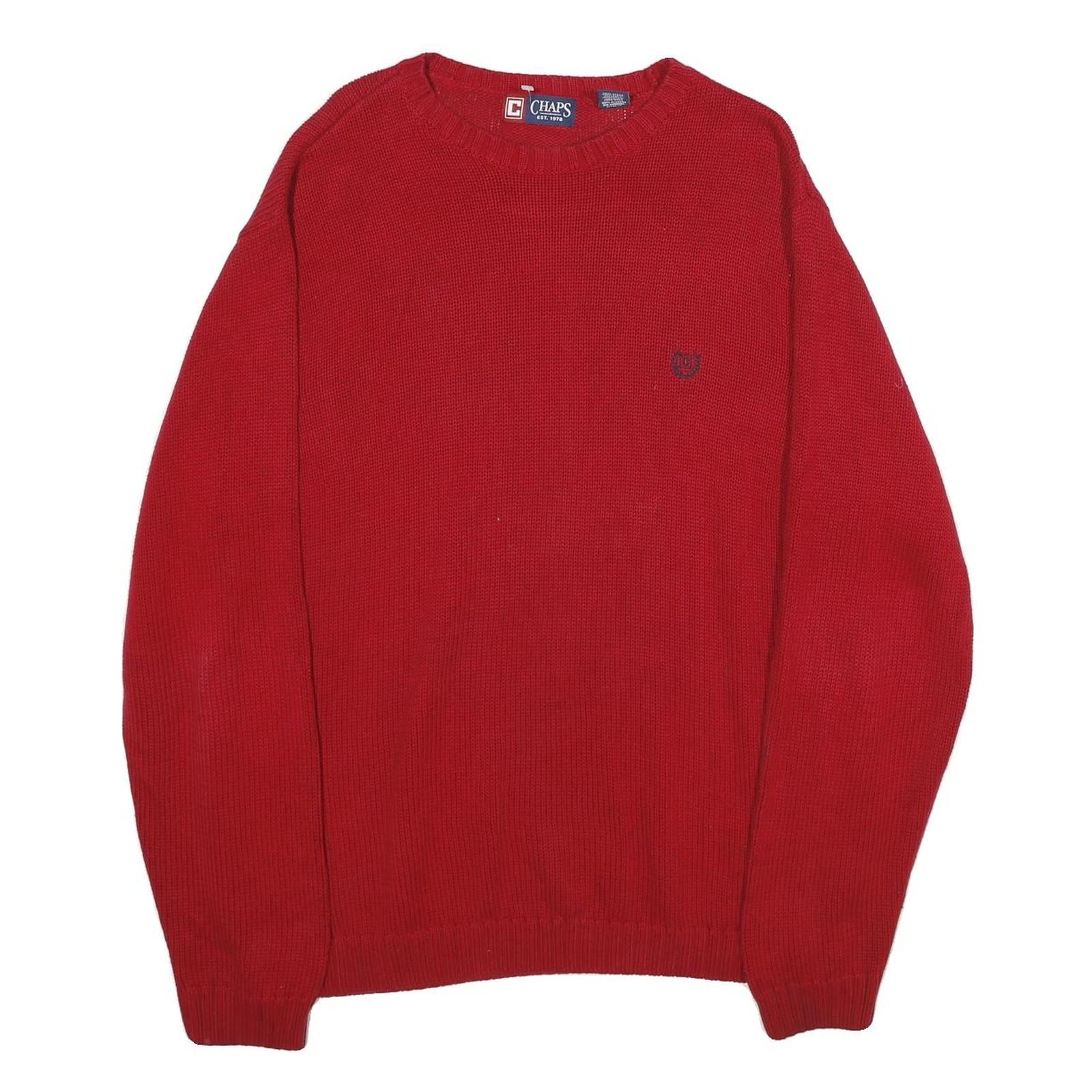 Buy CHAPS Mens Red Plain Cotton Crew Neck Basic Knit L Jumper Casual Refurbished - $33.79 CHAPS Mens Red Plain Cotton Crew Neck Basic Knit L Jumper Casual Refurbished - N/A refurbished available on Cerqular