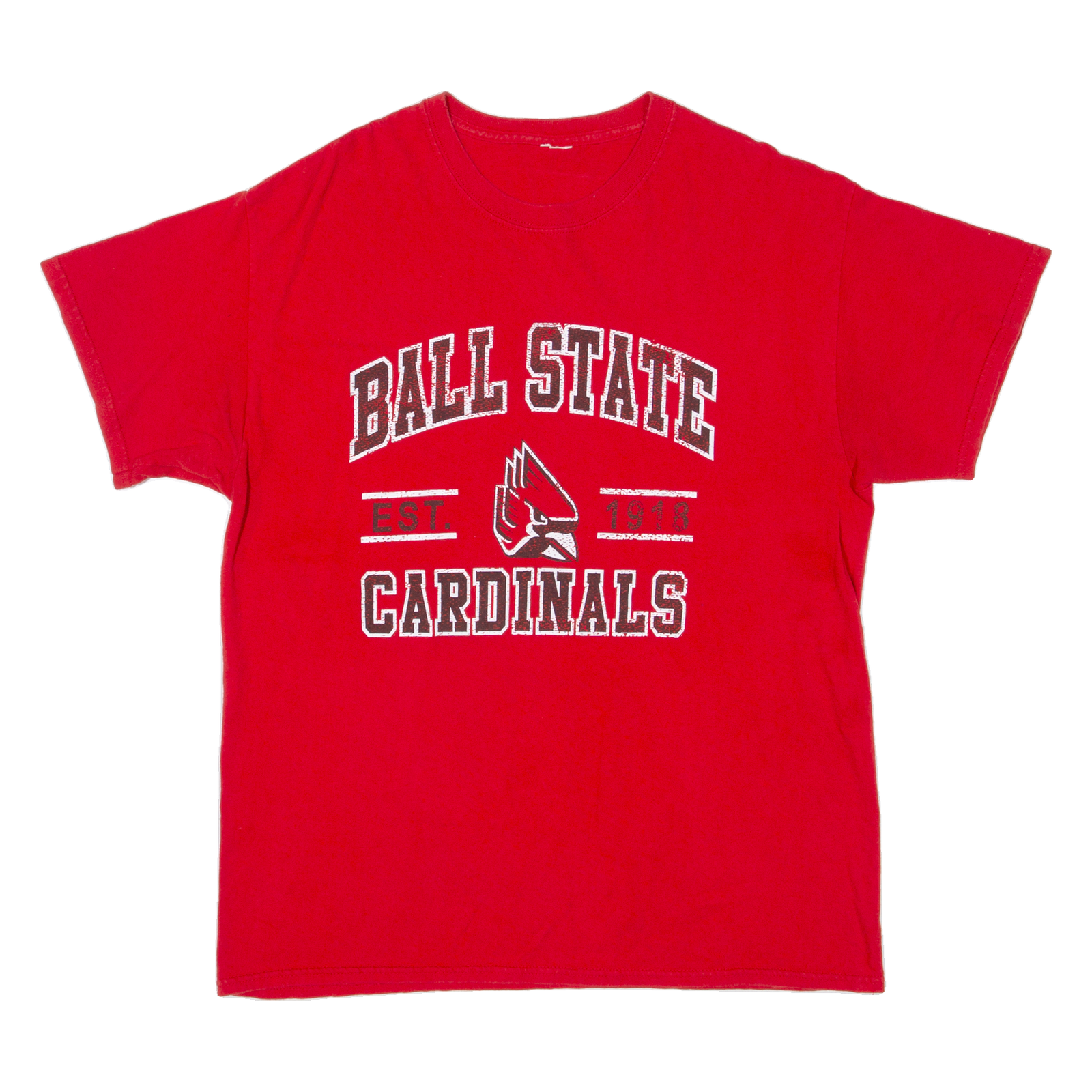 Ball State Cardinals 1918 Mens T-Shirt Red USA M Refurbished - N/A refurbished available on Cerqular