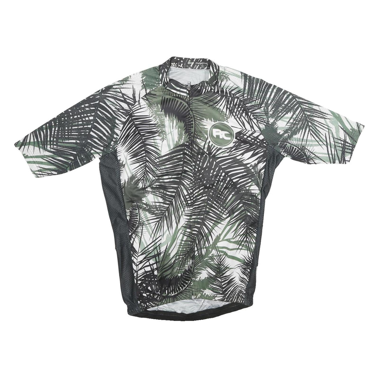 Mens Green Black & White Graphic Polyester T-Shirt XL Short Sleeve Zip Neck Refurbished - N/A refurbished available on Cerqular