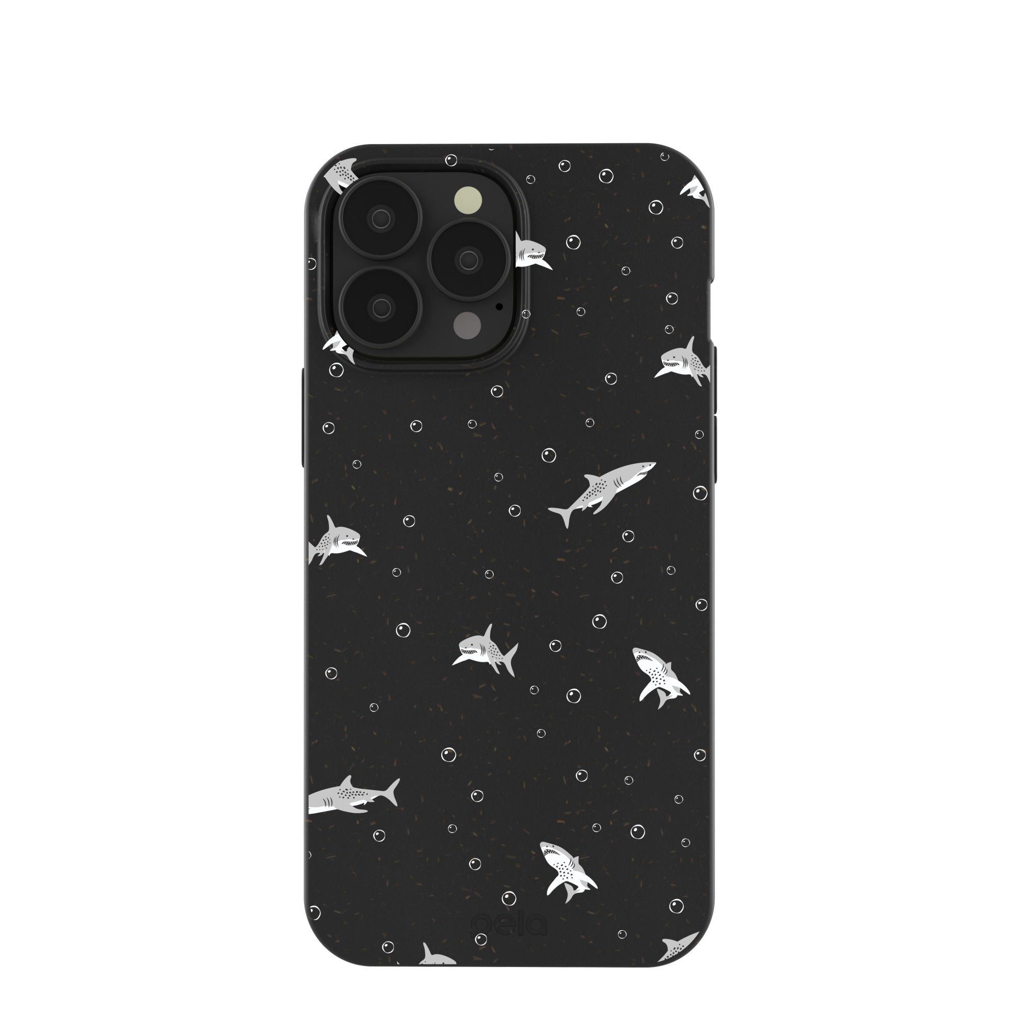 Black Lil Sharks iPhone 13 Pro Max Case Refurbished - Pela Case refurbished available on Cerqular