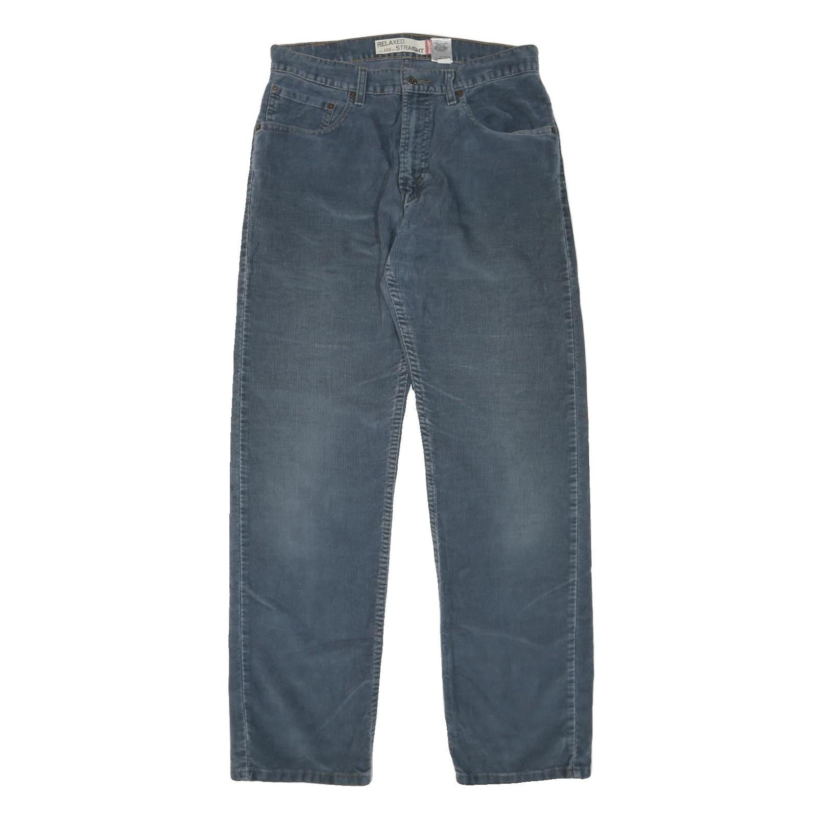 LEVI'S Womens Cotton Blend Blue Regular Straight Trousers W32 L34 Relaxed Fit Refurbished - N/A refurbished available on Cerqular