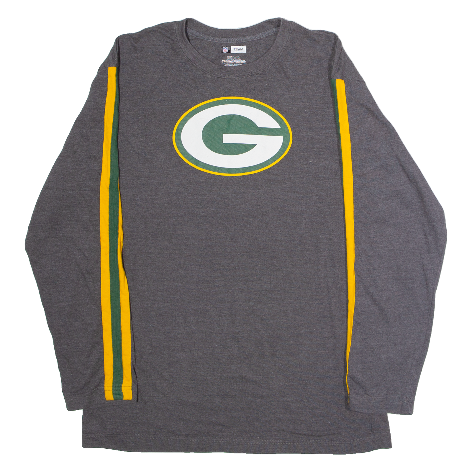 NFL Green Bay Packers Mens T-Shirt Grey Long Sleeve USA Crew Neck L Refurbished - N/A refurbished available on Cerqular